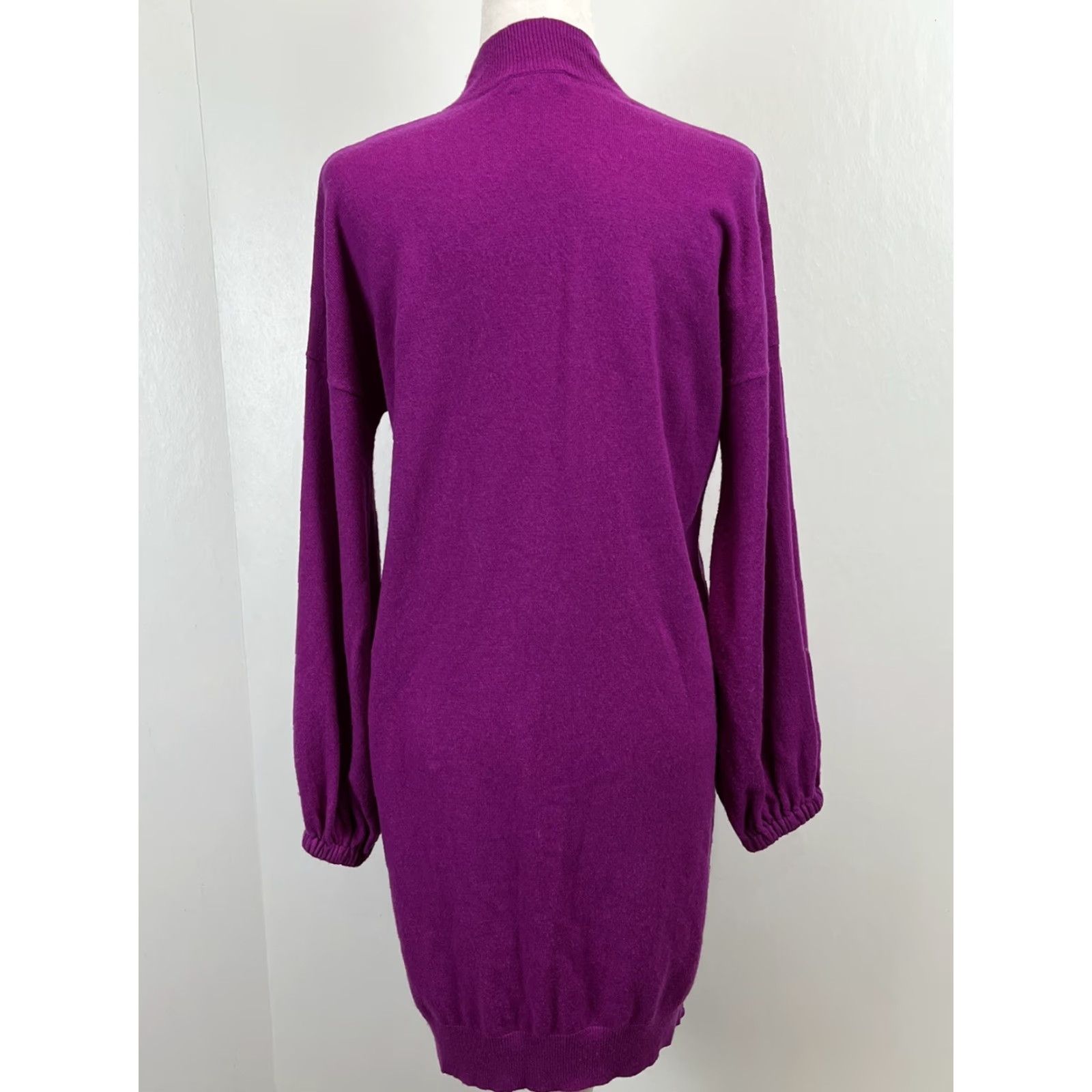J.Crew J.CREW x Universal Standard women sz S Crisp Berry Pink Mockneck Sweater Dress Size S / US 4 / IT 40 - 3 Thumbnail