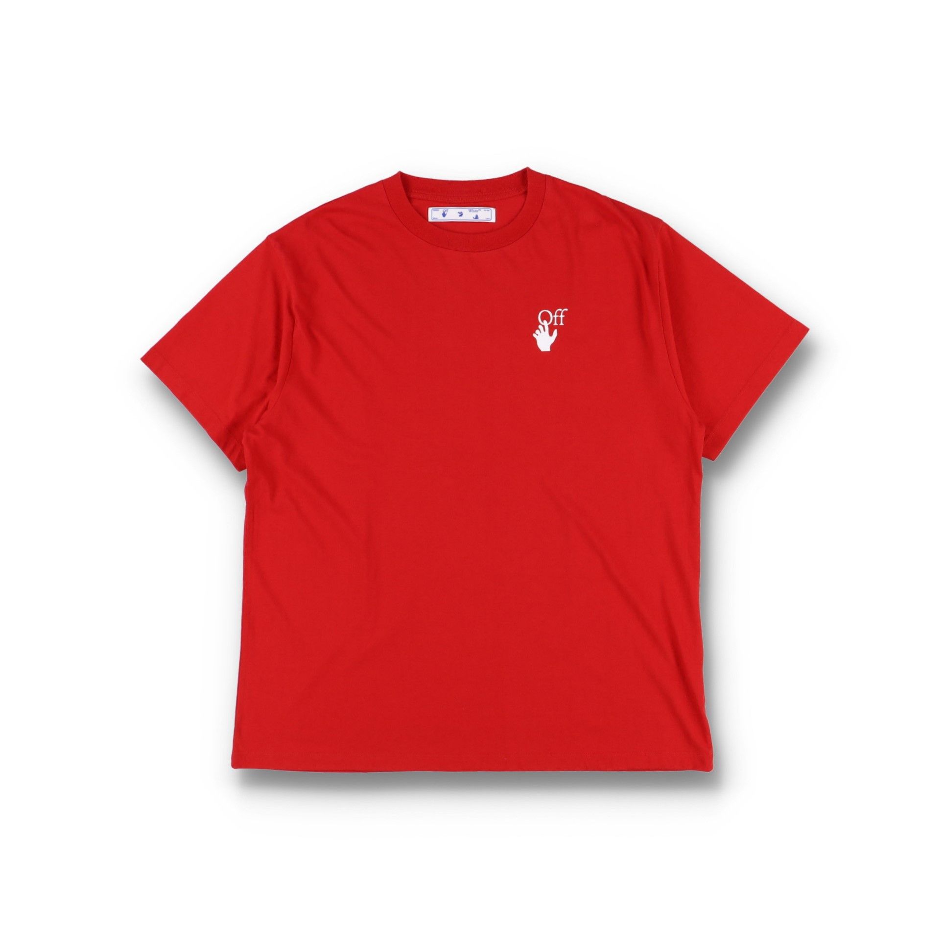 Off-White Red Cut Here Arrows Logo Oversized T-Shirt Size US M / EU 48-50 / 2 - 5 Thumbnail