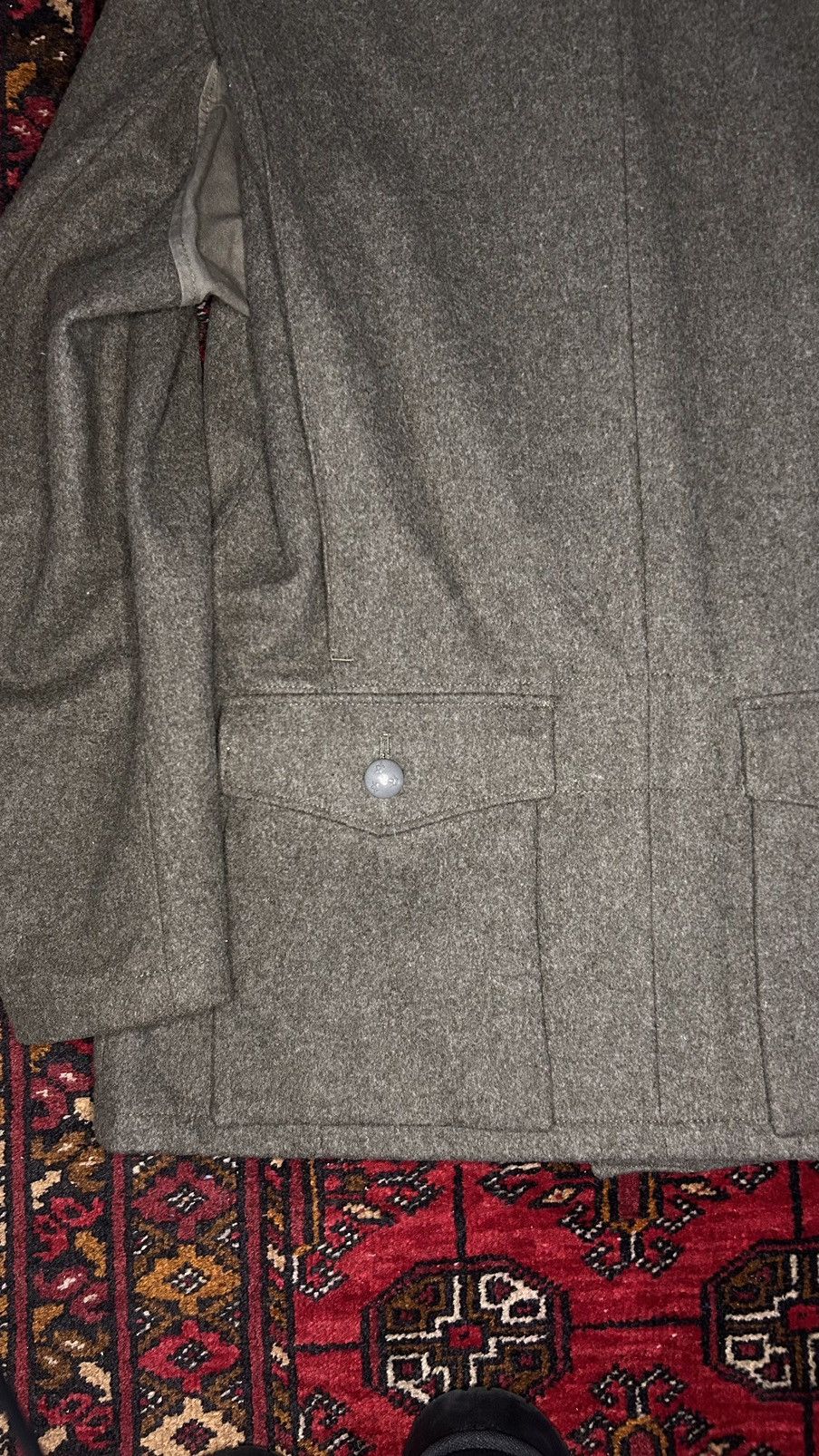 Vintage Swedish 1957 Military Wool Coat Size US L / EU 52-54 / 3 - 19 Thumbnail