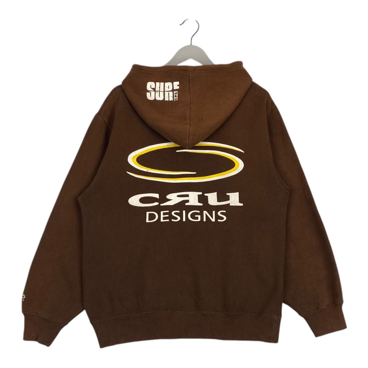 Designer × Vintage Vintage Cru Hoodie Sweater Embroidery Brown Size US M / EU 48-50 / 2 - 8 Thumbnail