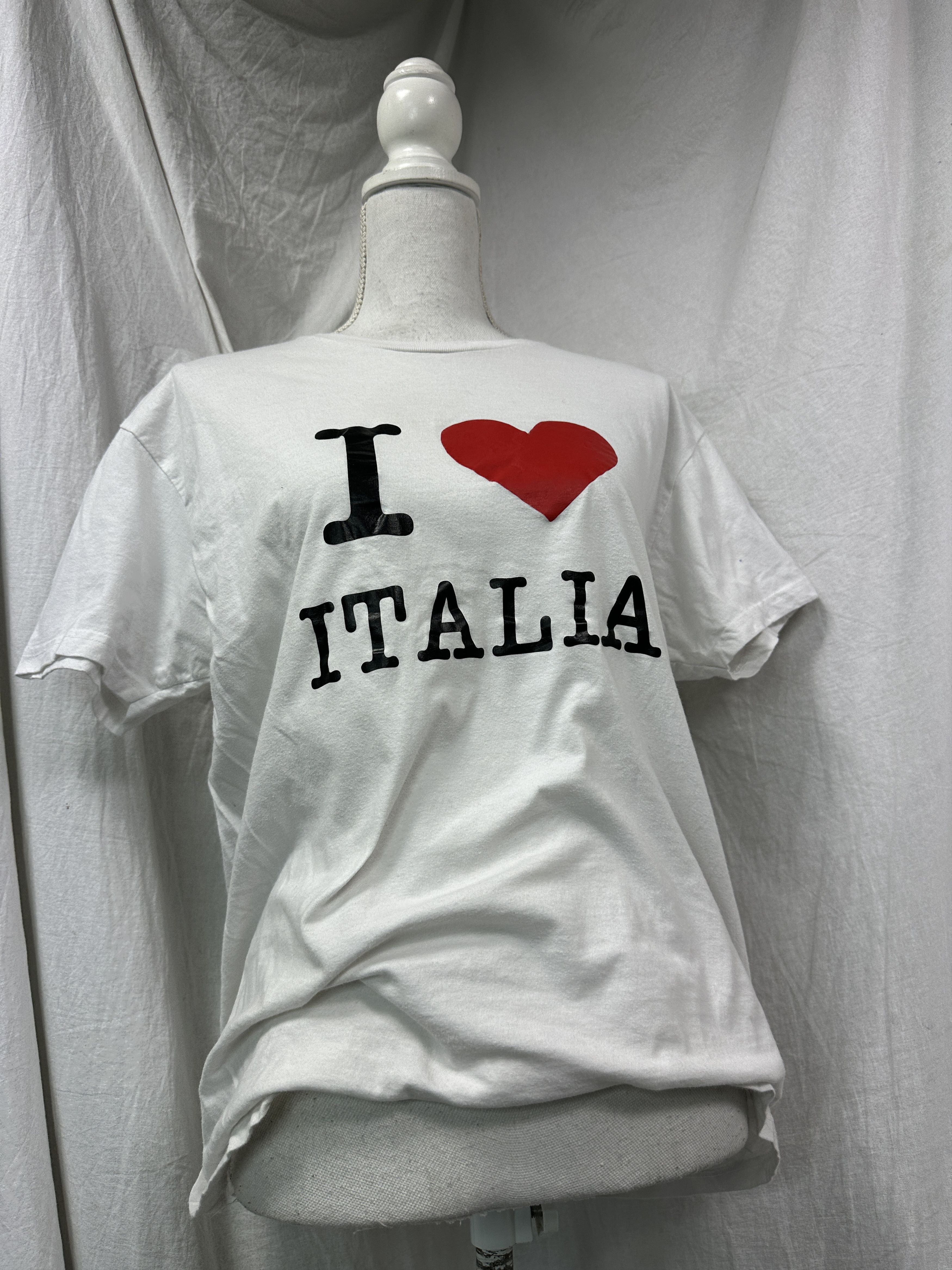 Vintage Vintage Streetwear I Love Italia Printed T-shirt Y2K Size US M / EU 48-50 / 2 - 1 Thumbnail