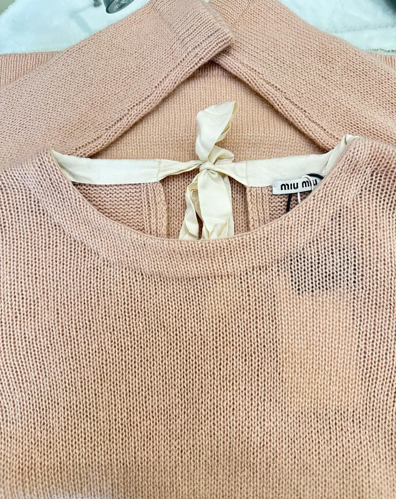 Miu Miu Miu Miu Bow Ribbon Knit Sweater K26WX Size XS / US 0-2 / IT 36-38 - 5 Thumbnail