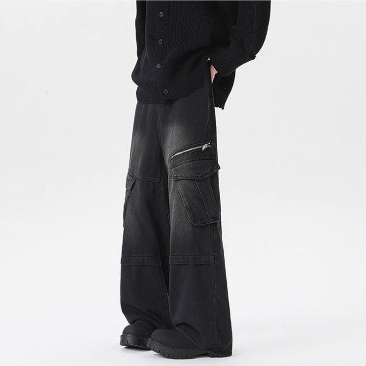 Japanese Brand Retro straight pocket wide leg jeans Size US 30 / EU 46 - 3 Thumbnail