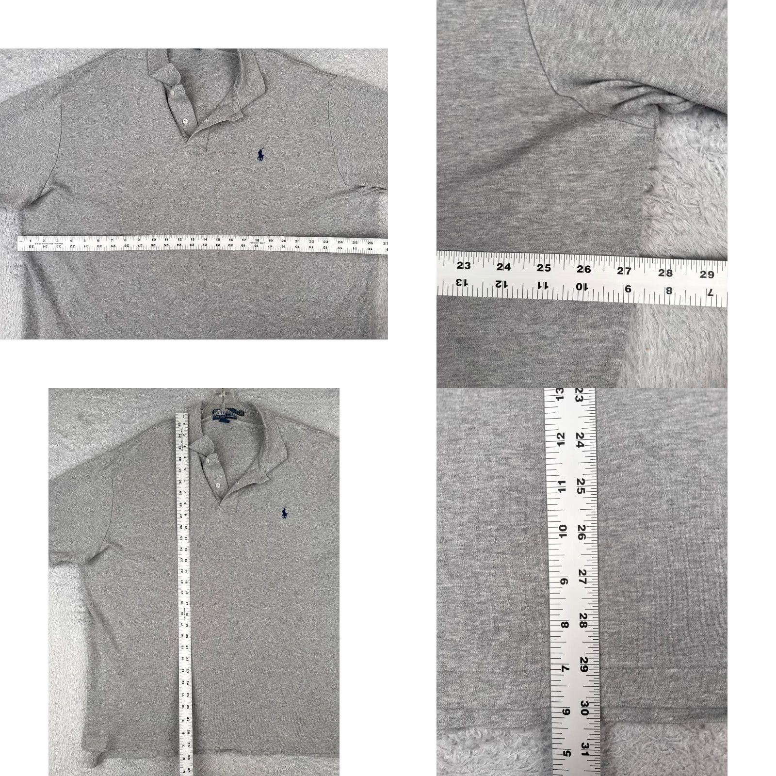 Ralph Lauren VINTAGE Polo Ralph Lauren Polo Shirt Men 2XL Gray 100% Cotton Short Sleeve Polo Shirt Mens Size US XXL / EU 58 / 5 - 8 Thumbnail