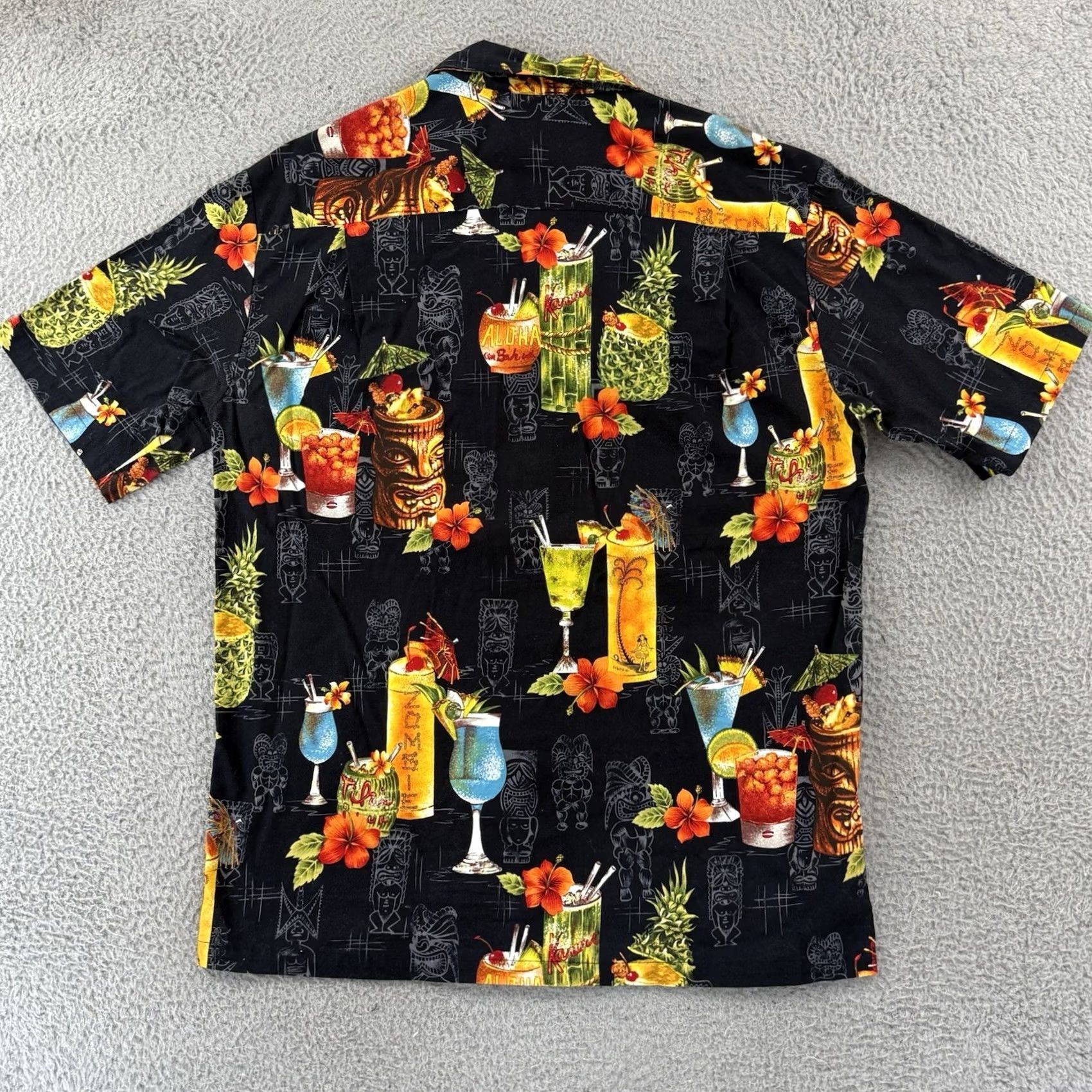 Vintage VINTAGE Pacific Legend Hawaiian Shirt XL Black 90s Tiki Cocktail Button Up Mens Size US XL / EU 56 / 4 - 7 Thumbnail