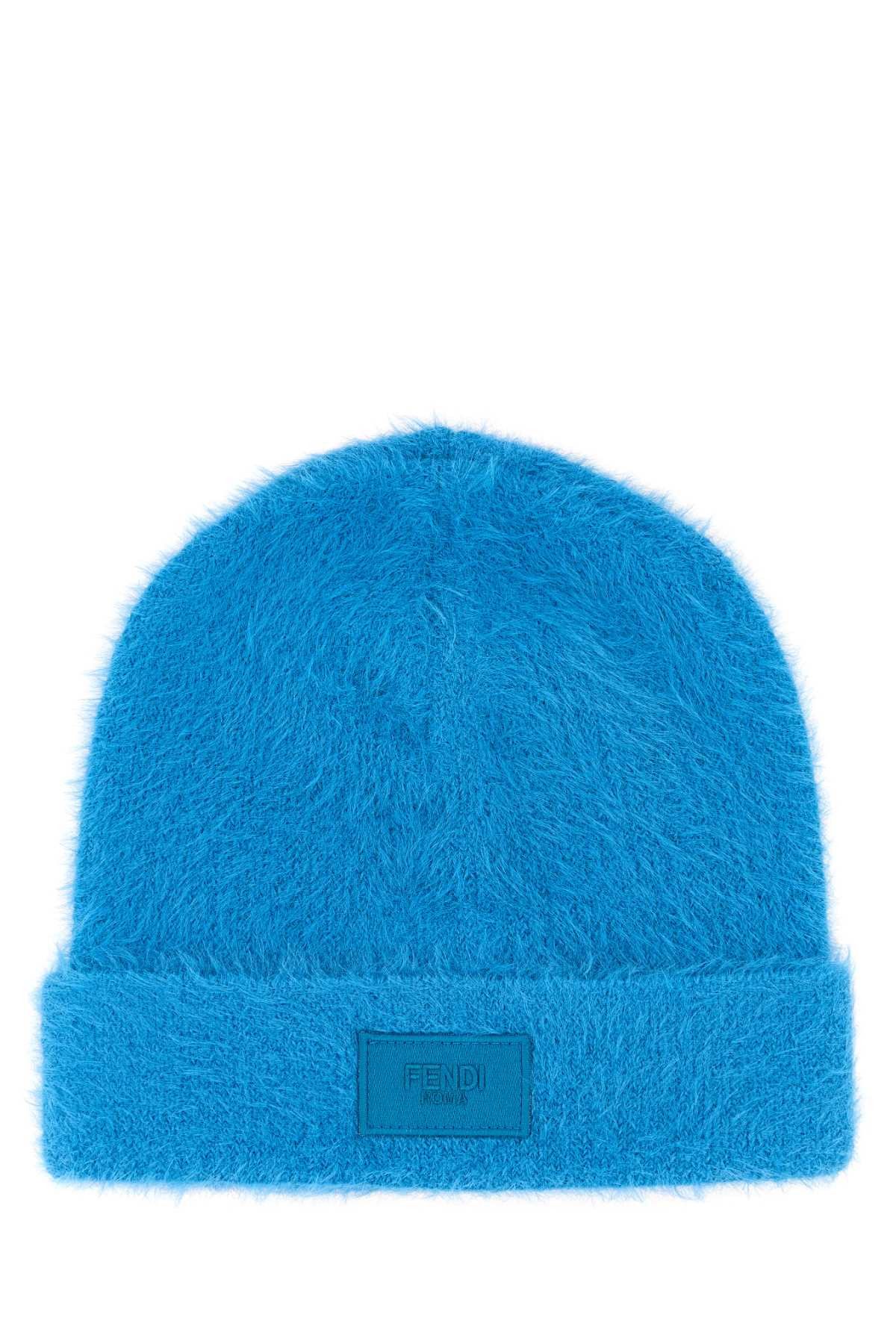 Fendi Light Blue Nylon Beanie Hat Size ONE SIZE - 1 Thumbnail