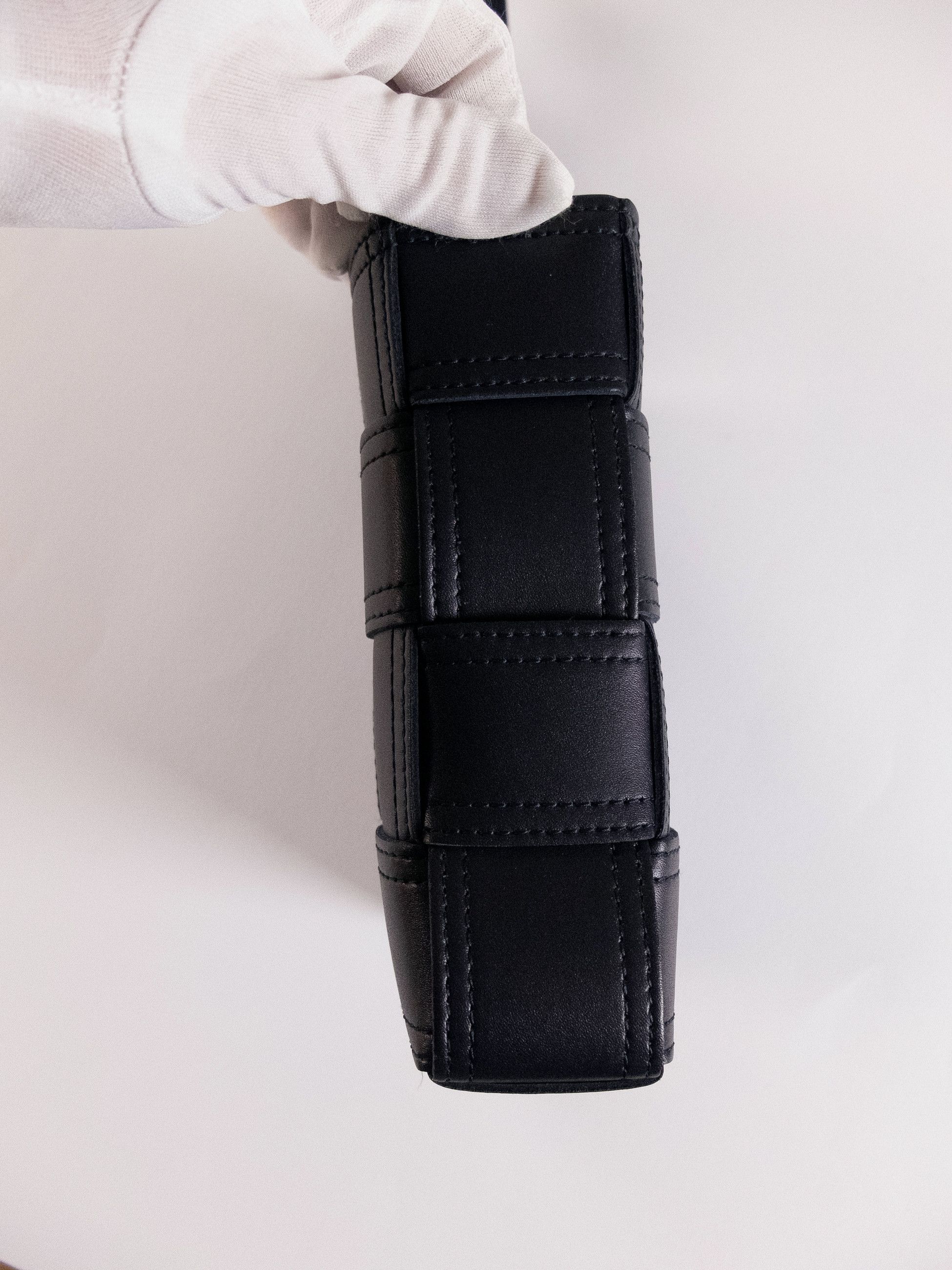 Bottega Veneta BOTTEGA VENETA Cassette dark blue leather crossbody mini bag Size ONE SIZE - 3 Thumbnail