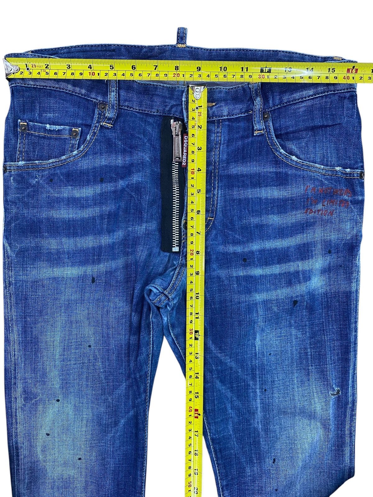 Dsquared2 Dsquared2 Faded Wash Whisker Style Straight Cut Jeans Size US 32 / EU 48 - 8 Thumbnail
