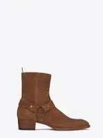 Saint Laurent Paris oc11z1225 496880 Wyatt Harness Boots in Suede in Brown Size US 7.5 / EU 40-41 - 4 Thumbnail