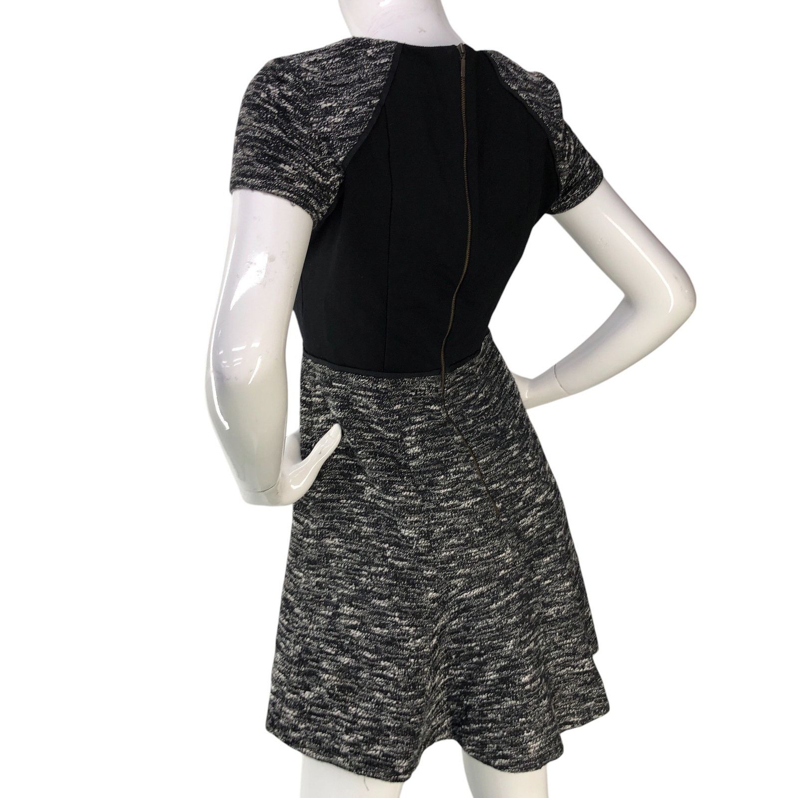 J.Crew J Crew Size 2 Dress Fit Flare Tweed Space Dye Stretch Lined Size XS / US 0-2 / IT 36-38 - 6 Thumbnail