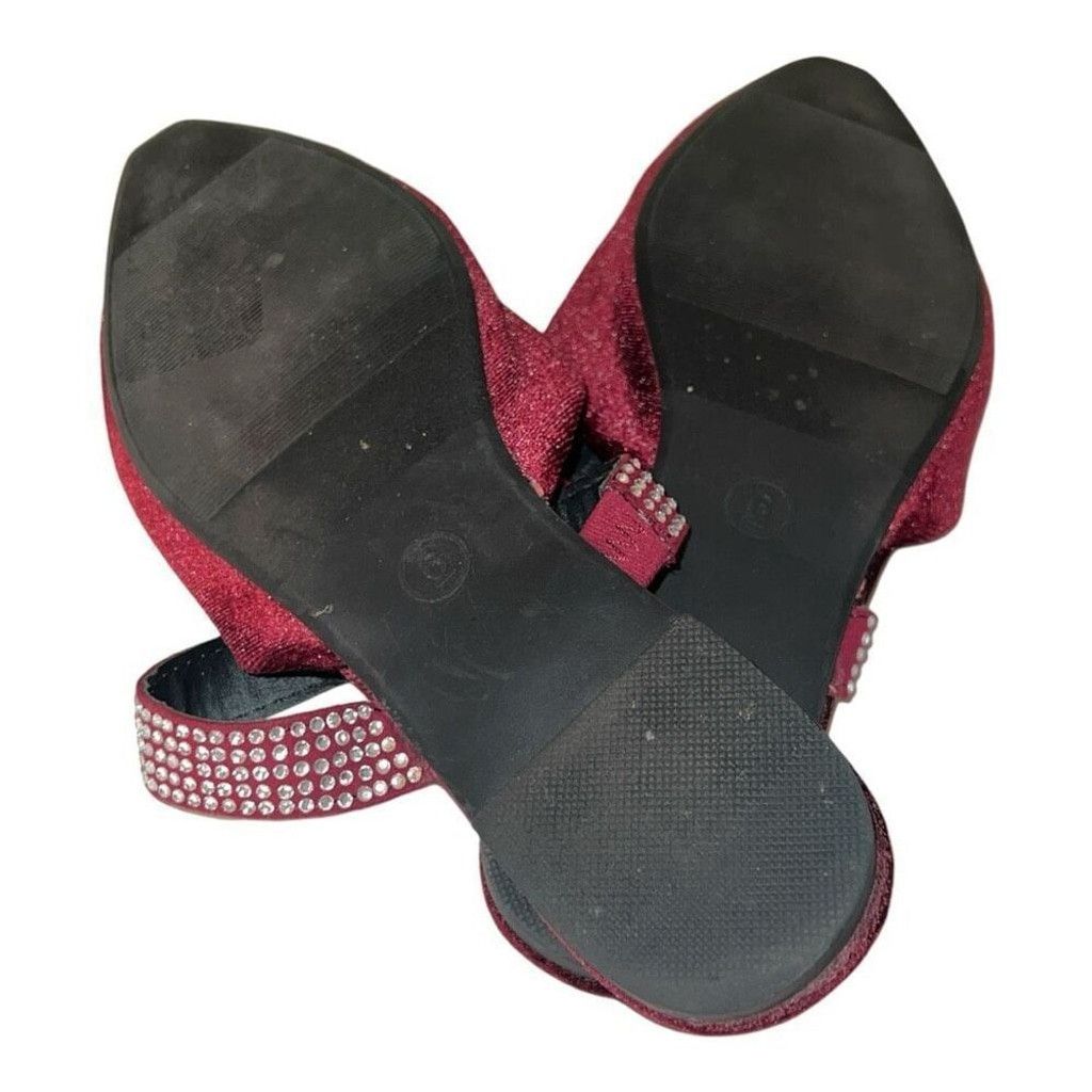 Other A New Day Burgundy Maxine Velvet Memory Foam Flat Mules Size US 6 / IT 36 - 7 Thumbnail