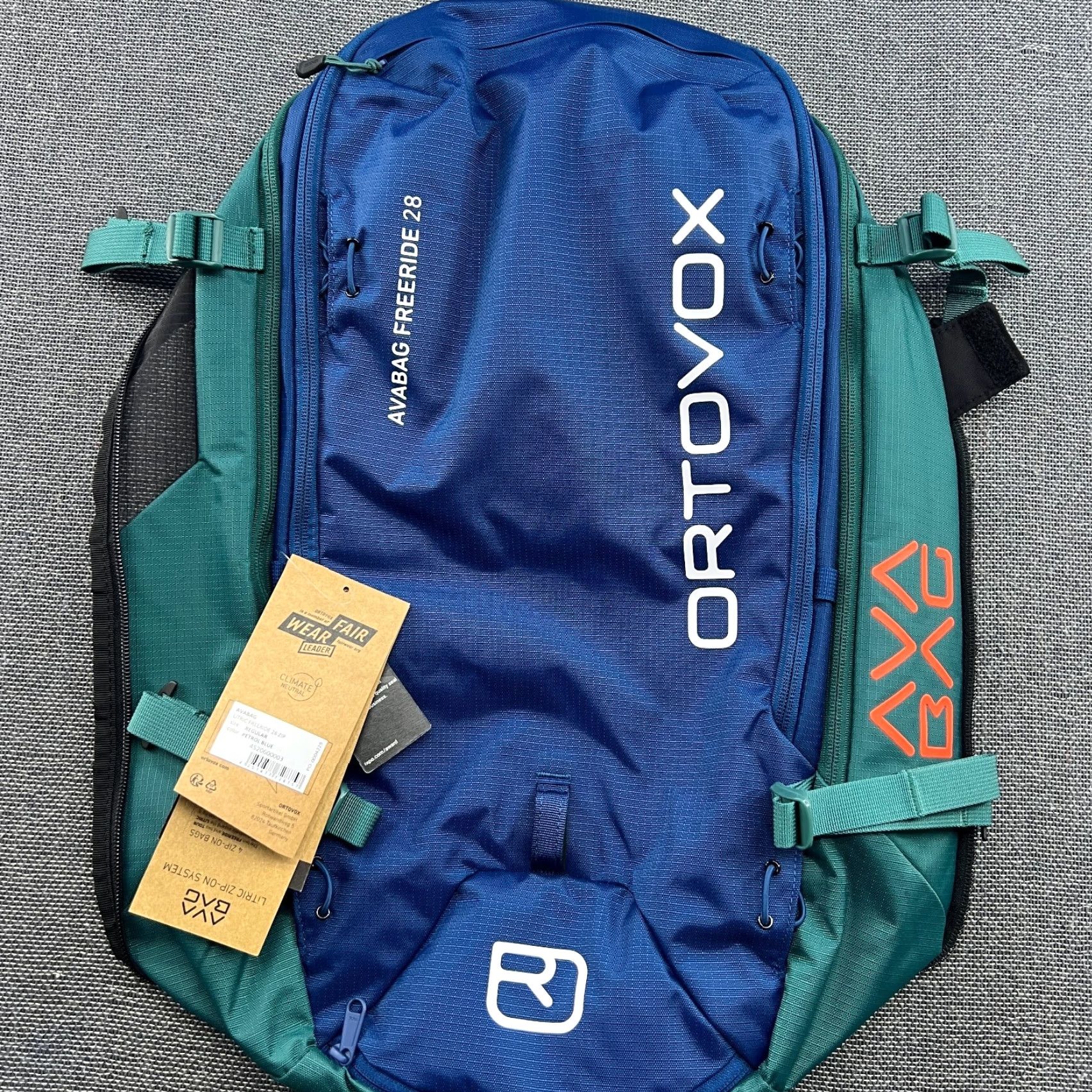 ORTOVOX Ortovox Avabag Litric Freeride 28 Zip On Attachment Avalanche Pack Ski Snowboard Backpack Unisex Adults Medium Blue Water Resistant Zip-Around Size ONE SIZE - 2 Thumbnail