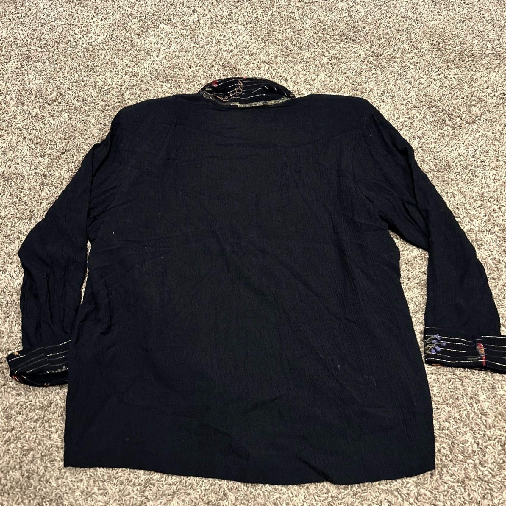 Vintage Santa Cruz Cardigan Women 3/4 Sleeve Button Front Size M Black Size M / US 6-8 / IT 42-44 - 4 Thumbnail