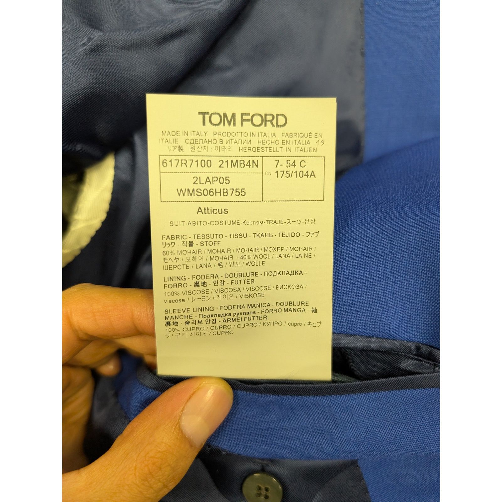 Tom Ford o1rshd1 Suits in Royal Blue Size US L / EU 52-54 / 3 - 15 Thumbnail