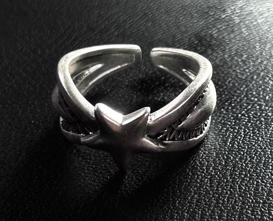 Japanese Brand × Jewelry 2000s y2k retro vintage matte star adjustable ring Size ONE SIZE - 5 Thumbnail
