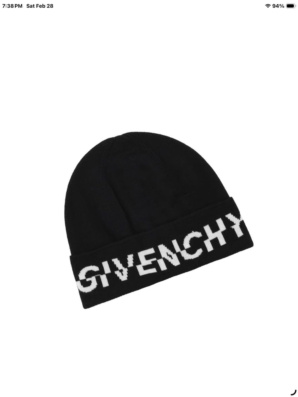 Givenchy Givenchy wool logo knit beanie hat accessory designer 🇮🇹blk Size ONE SIZE - 1 Thumbnail