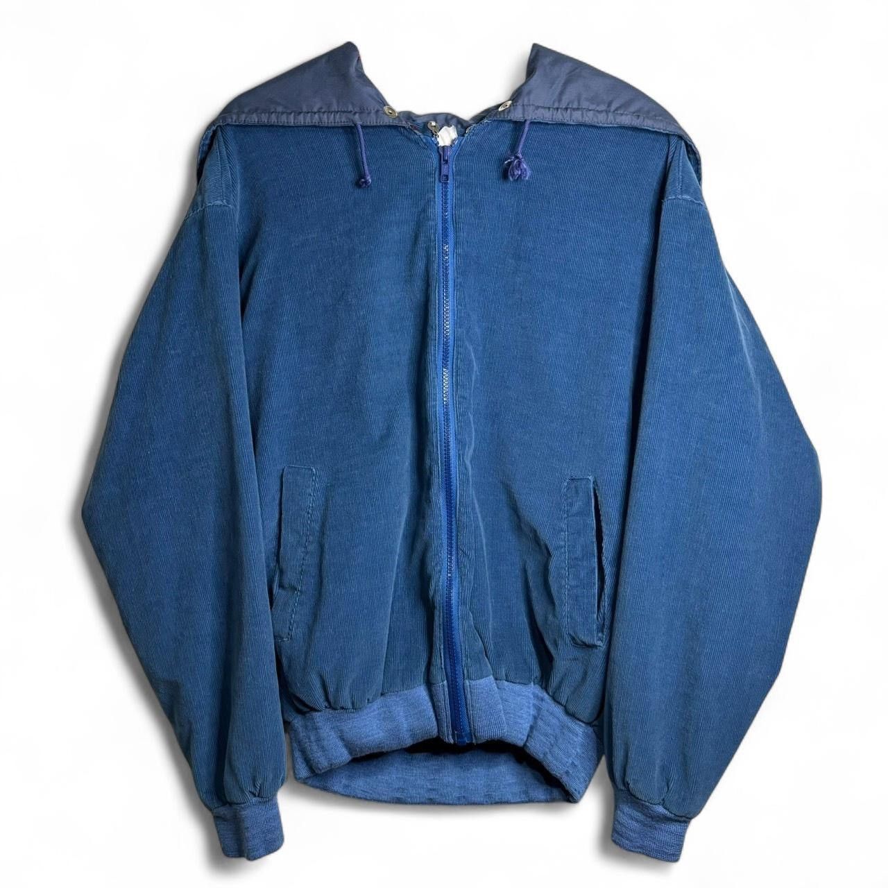 Vintage Vintage 90s Blue Corduroy Zip-Up Jacket Size US M / EU 48-50 / 2 - 1 Thumbnail