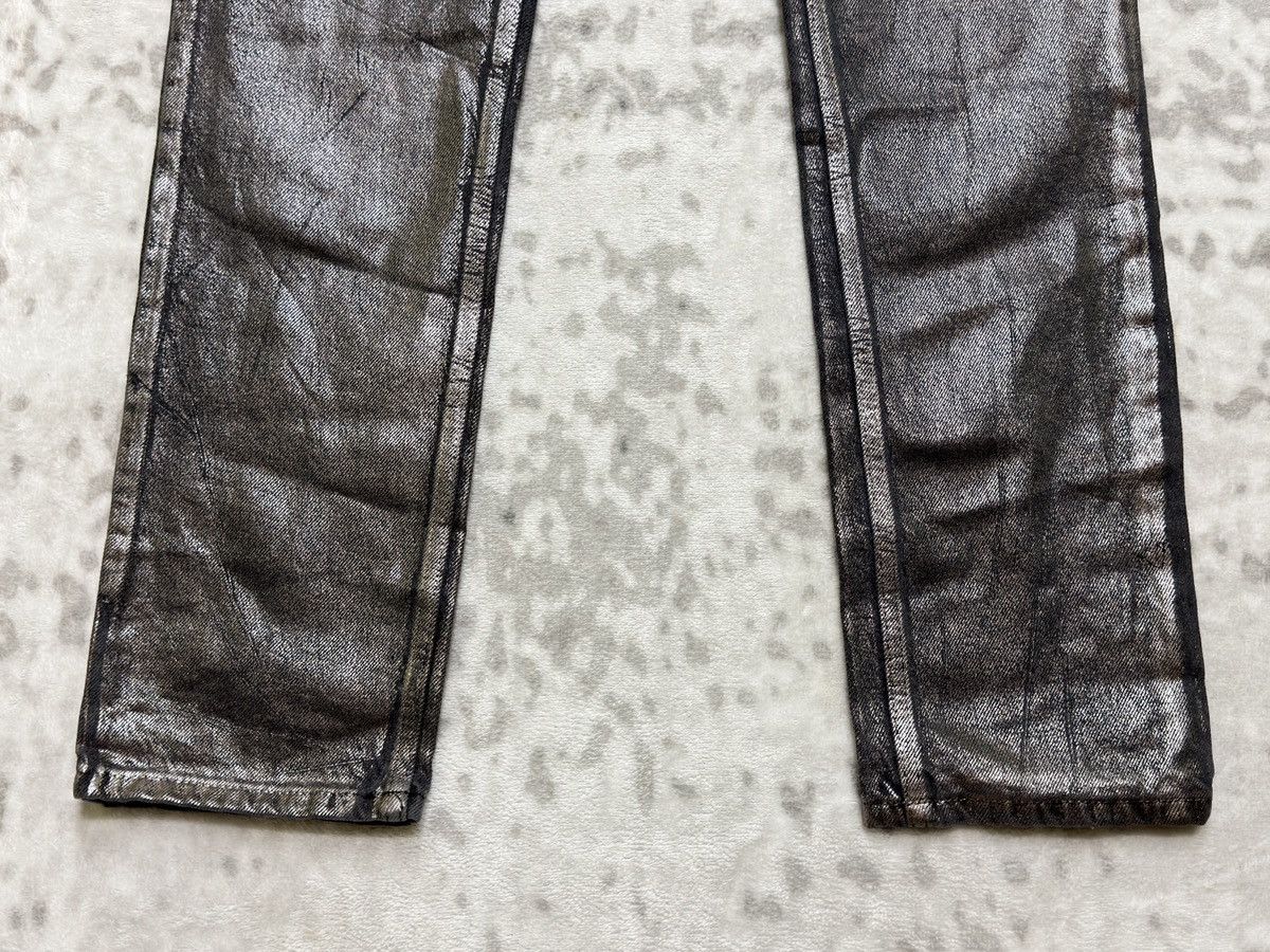 5351 POUR LES HOMMES BDG Metallic Coated Black Skinny Jeans Y2K Futuristic Punk Size US 28 / EU 44 - 7 Thumbnail