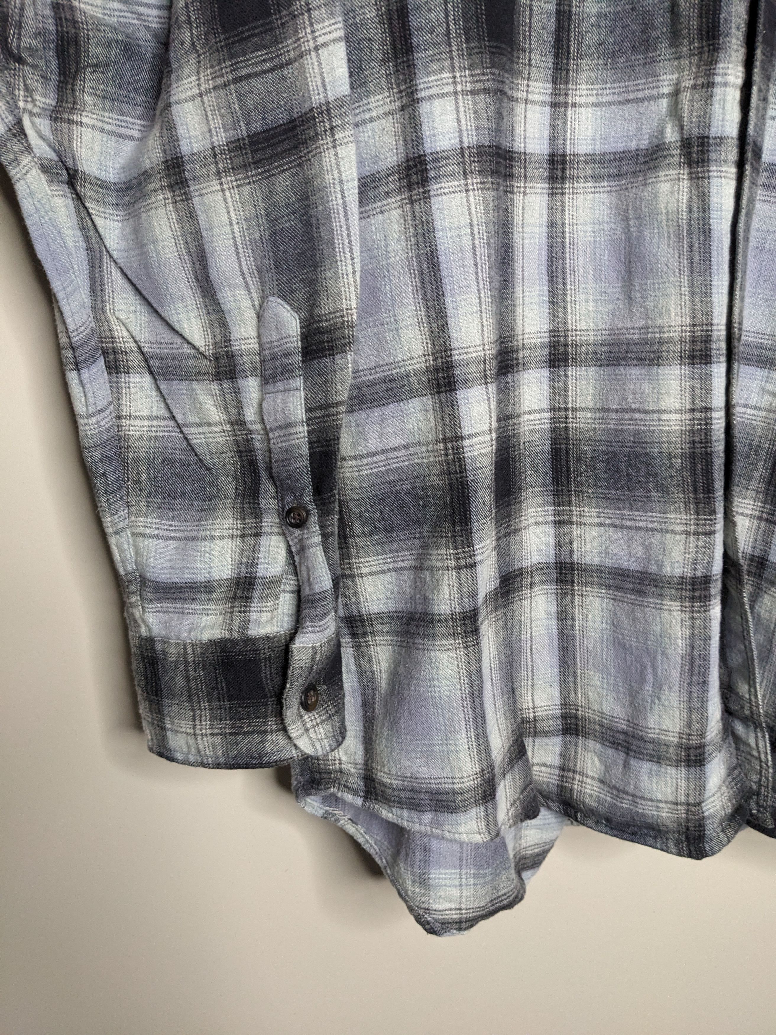 J.Crew VTG 90s J Crew Plaid Flannel Shirt Mens Medium Western Ombre Size US M / EU 48-50 / 2 - 5 Thumbnail