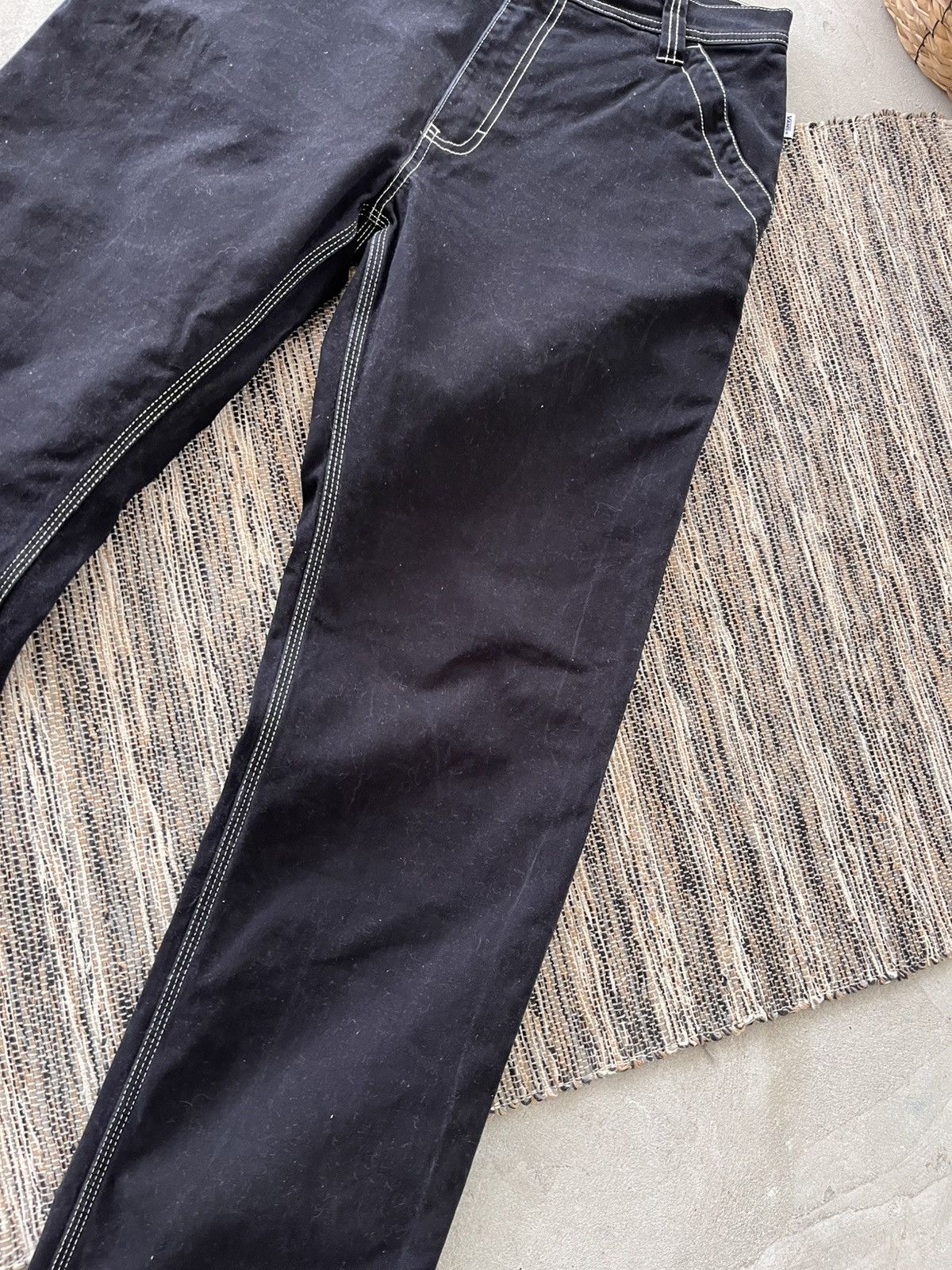 Vans Vintage Vans Workwear Style Black Denim Pants sk8 Y2K Size US 31 - 6 Thumbnail