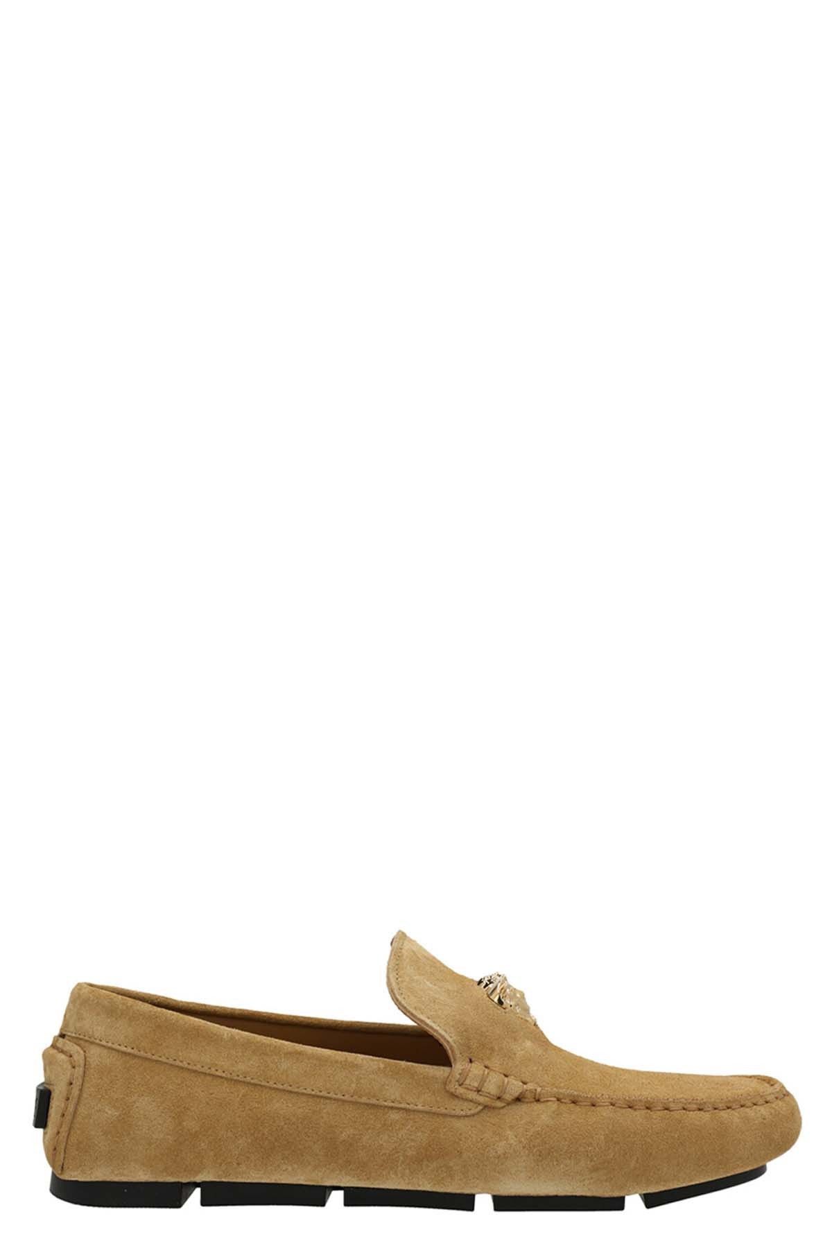 image of Versace 'crosta’ Loafers in Beige, Men's (Size 12)