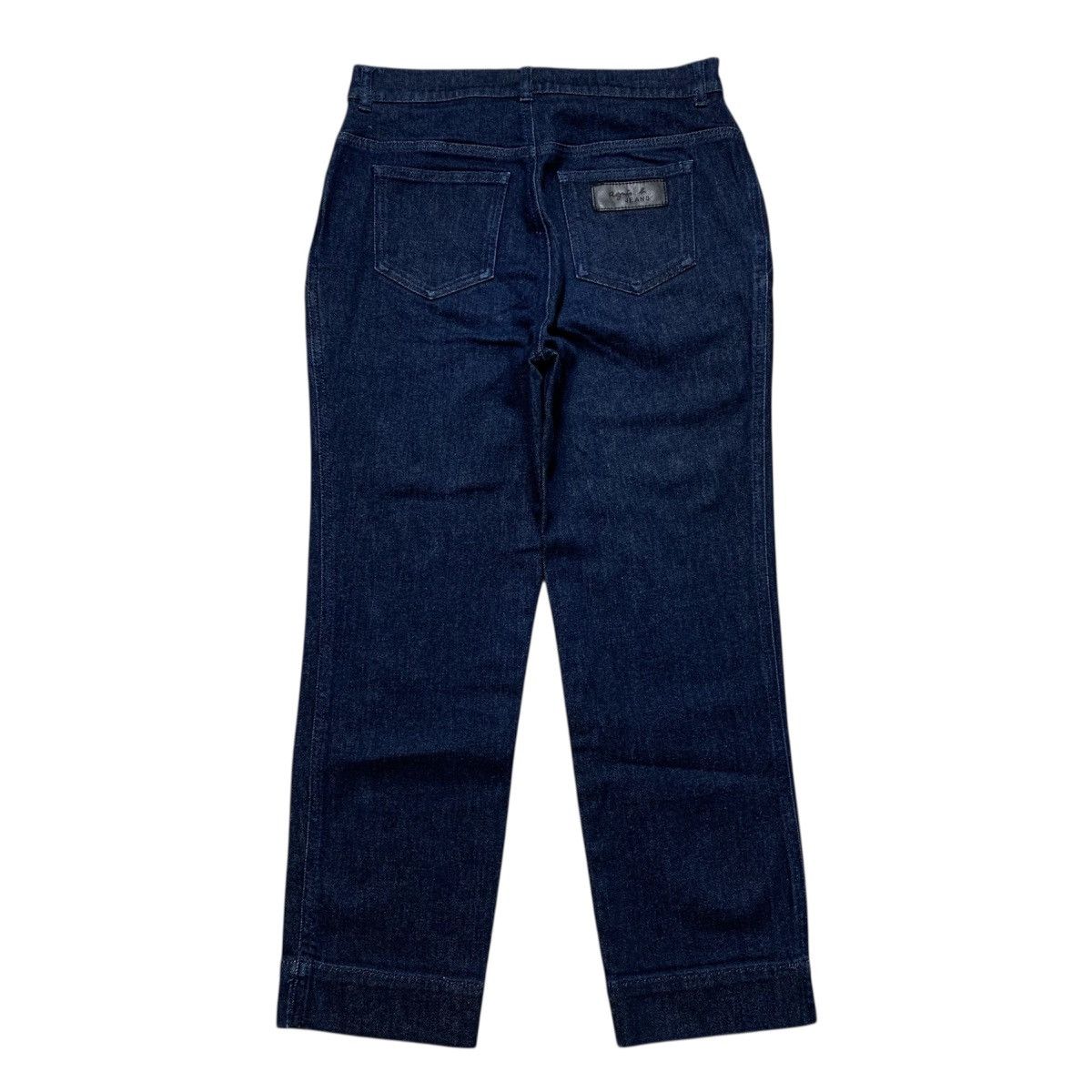 agnes b. Agnes B Dark Blue Jeans Leather Logo Patch On Back Size 27" / US 4 / IT 40 - 6 Thumbnail