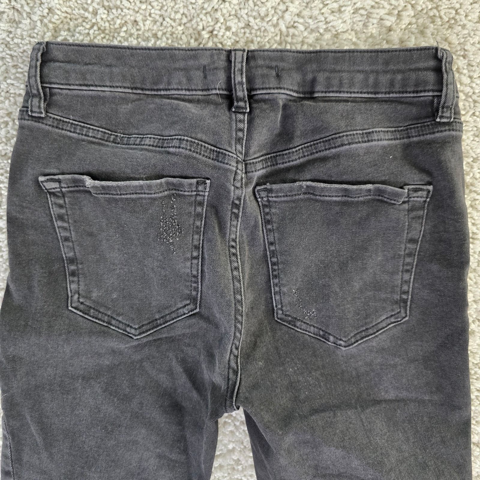 Free People Free People 26 x 26 Black wash Ripped Cuffed Skinny Jeans Size 26" / US 2 / IT 38 - 7 Thumbnail