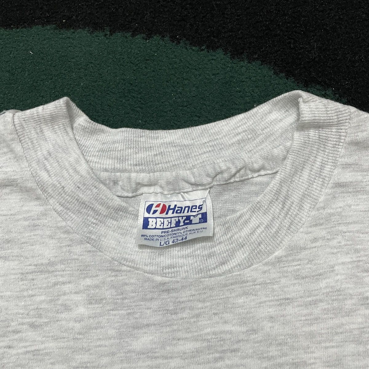 Vintage 1992 Hanes Beefy Vintage Blank Tee Size US L / EU 52-54 / 3 - 2 Thumbnail