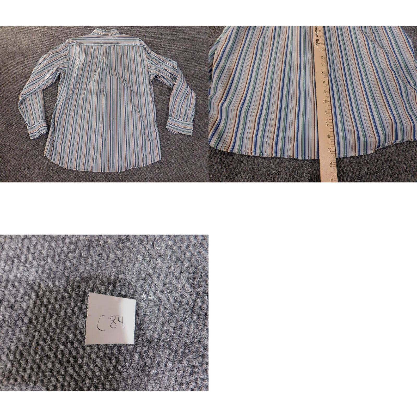 Faconnable Façonnable Shirt XL Blue Striped Button-Up Men Regular Knit Cotton Button-Down collar Vintage No Size US XL / EU 56 / 4 - 8 Thumbnail