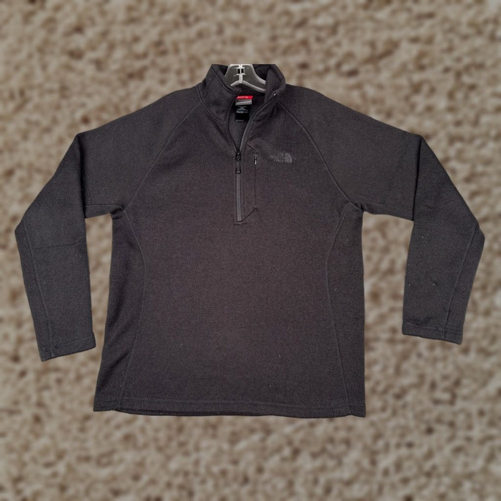 The North Face The North Face Sweater Medium Black Knit 1/4 Zip Polyester Pullover Shell Mens Size US M / EU 48-50 / 2 - 1 Thumbnail