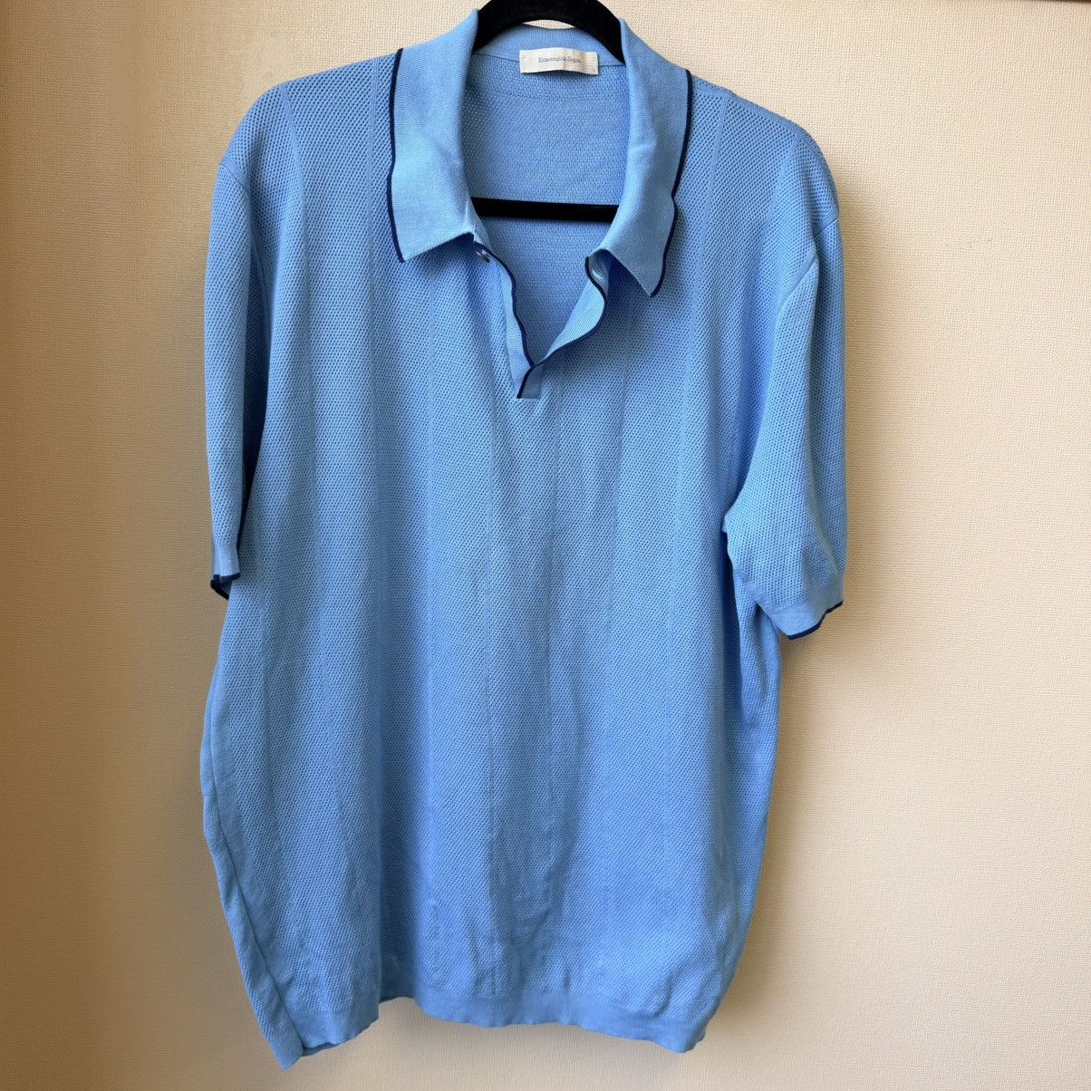 Ermenegildo Zegna Ermenegildo Zegna Knit Polo Sweater Blue Italy Sz 56 XXL Size US XL / EU 56 / 4 - 1 Thumbnail