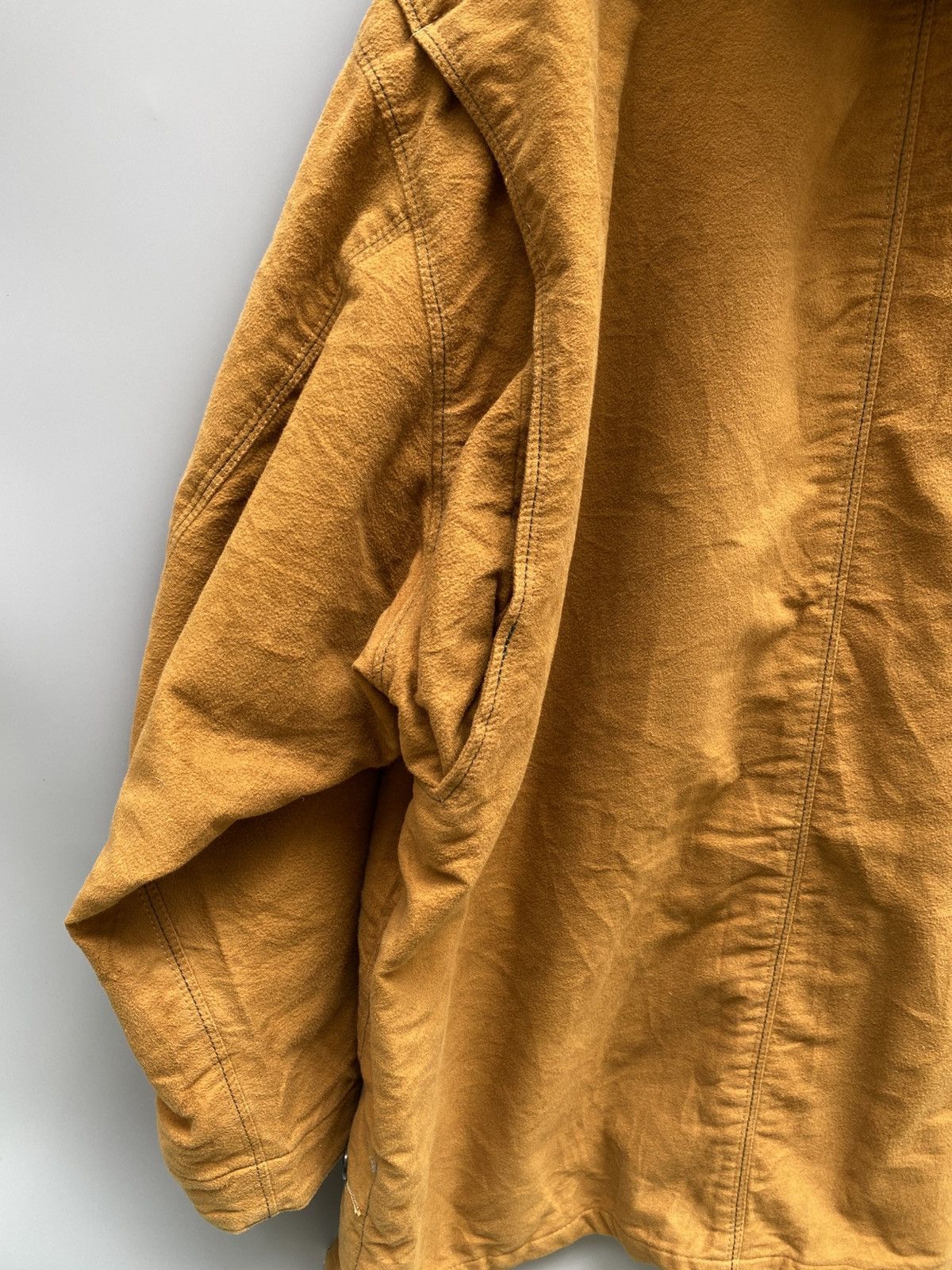 Nigel Cabourn 1980s - Nigel Cabourn- Moleskin/Leather Hunting Parka Size US XL / EU 56 / 4 - 19 Thumbnail