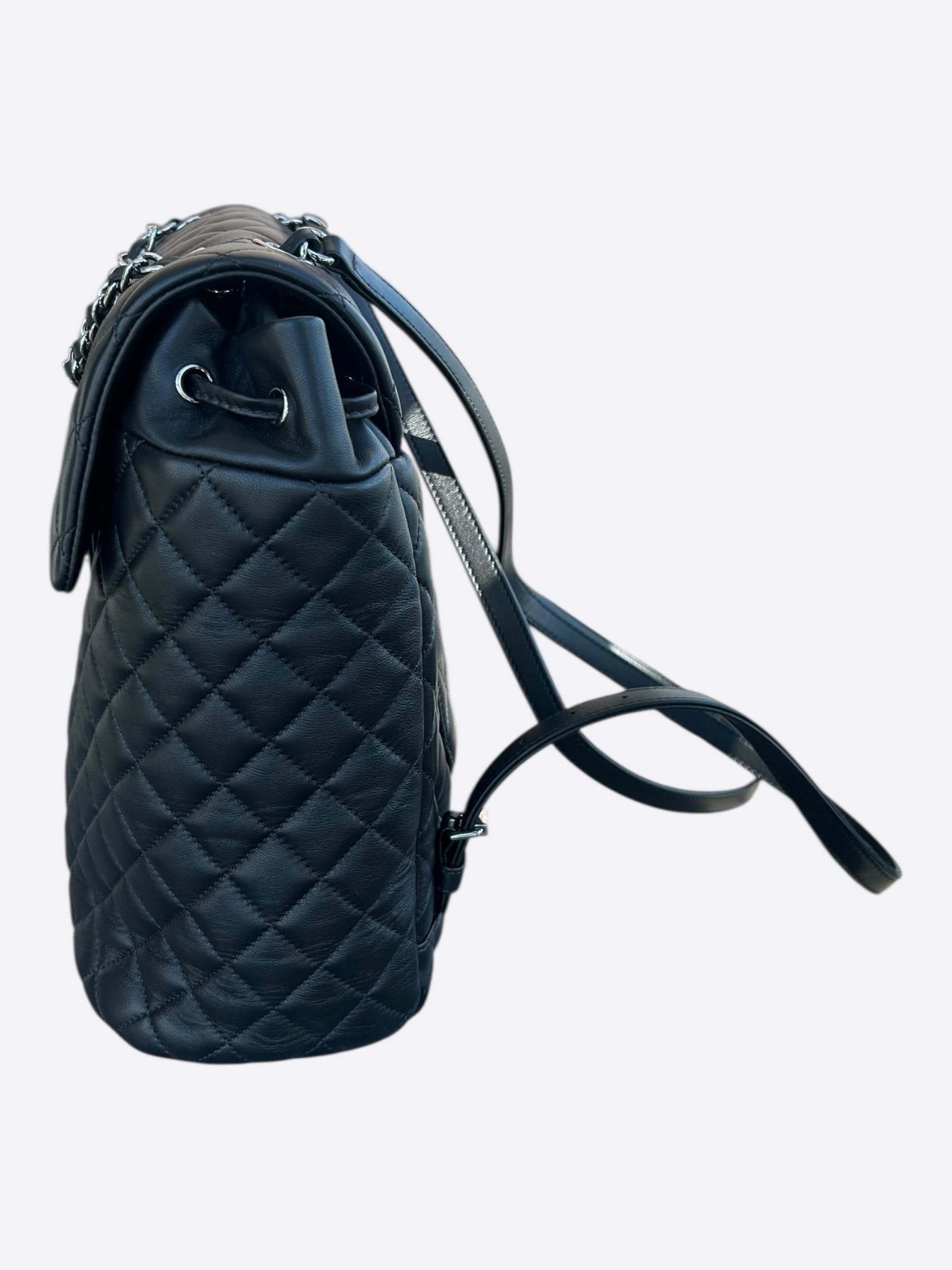 Chanel Chanel Black Lambskin Quilted Large Urban Spirit Backpack Size ONE SIZE - 4 Thumbnail