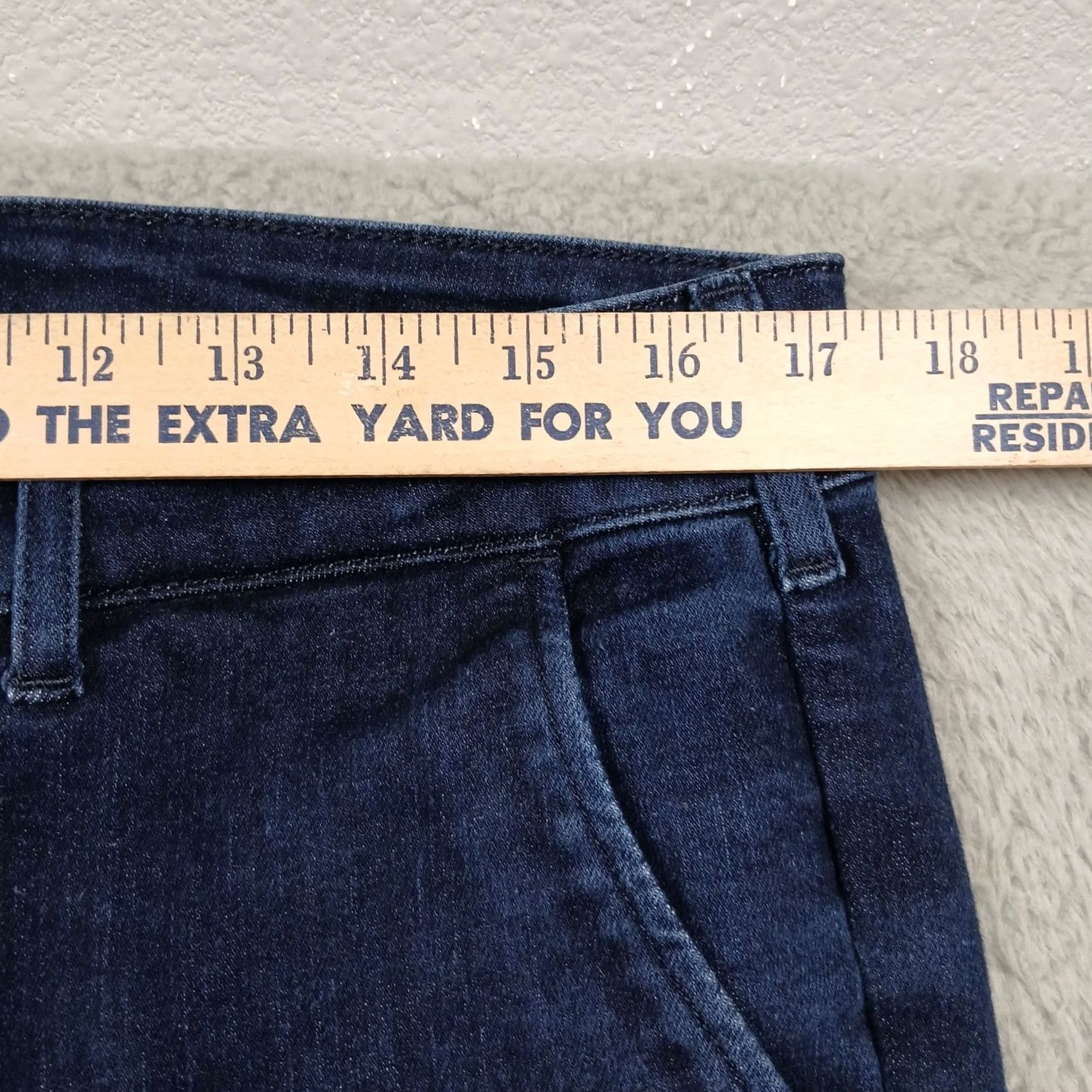 NYDJ VINTAGE NYDJ Marilyn Straight Jeans Womens 14P Dark Wash Lift Tuck Stretch Size 36" / US 14 / IT 50 - 7 Thumbnail