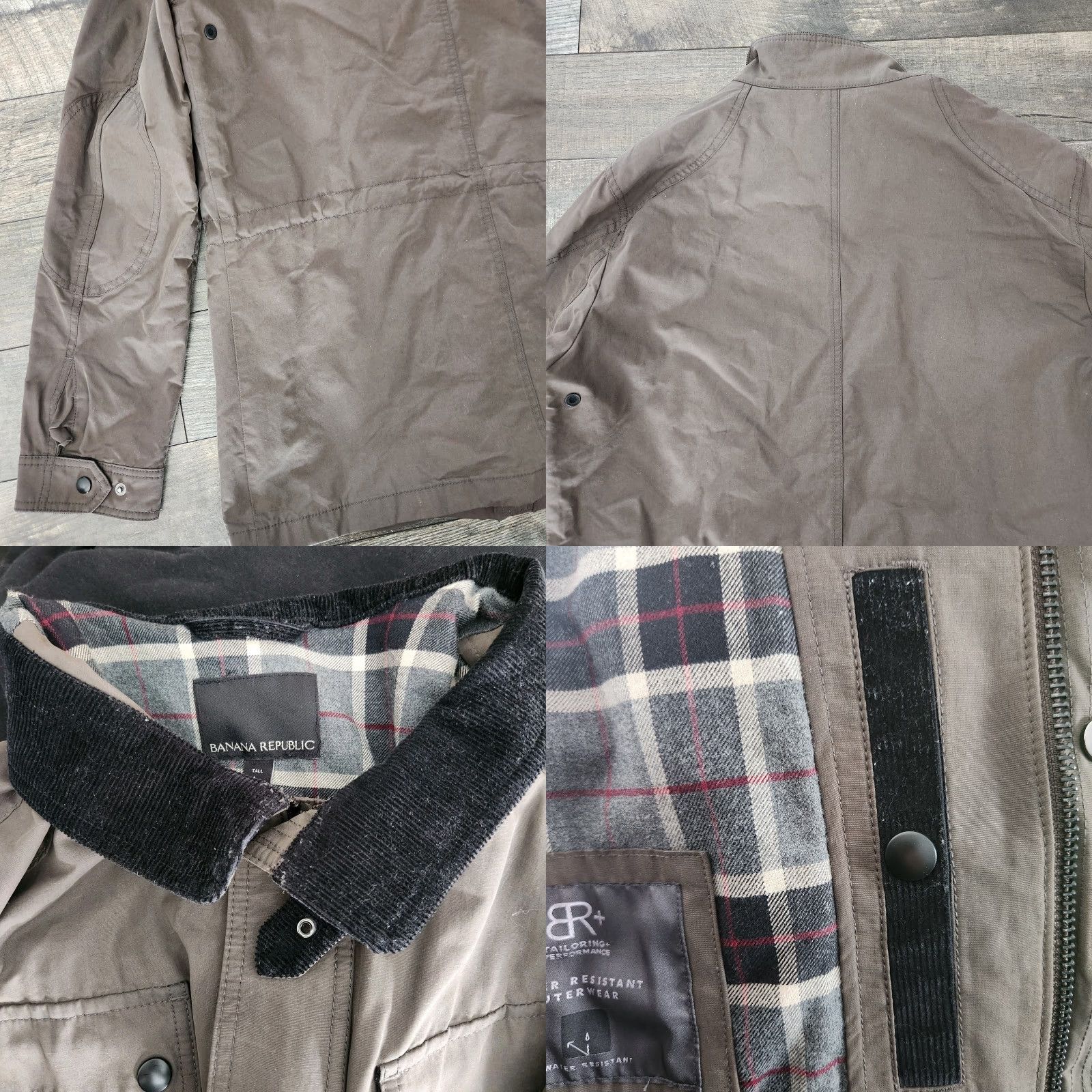 Banana Republic Banana Republic Field Jacket Mens L Water Resistant Canvas Corduroy Barn Chore Green Military Jacket Mens L Size US L / EU 52-54 / 3 - 9 Thumbnail