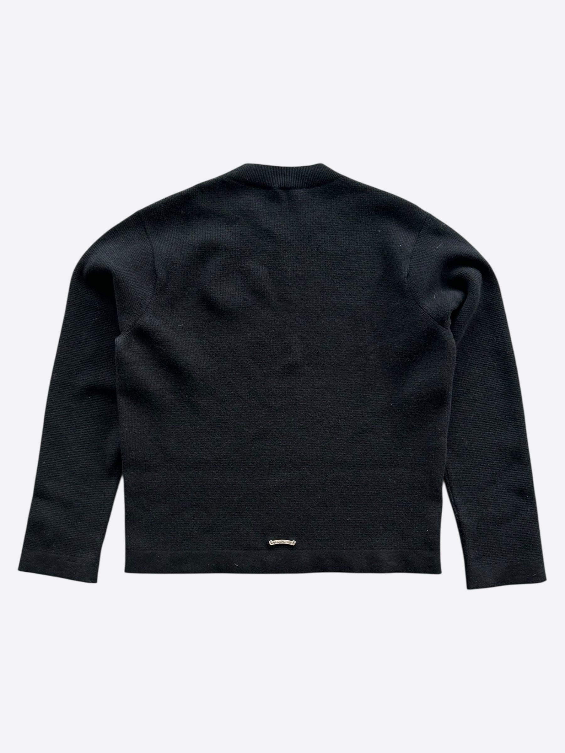 Chrome Hearts Chrome Hearts Black & White Dagger Logo Cashmere Sweater Size US M / EU 48-50 / 2 - 2 Thumbnail