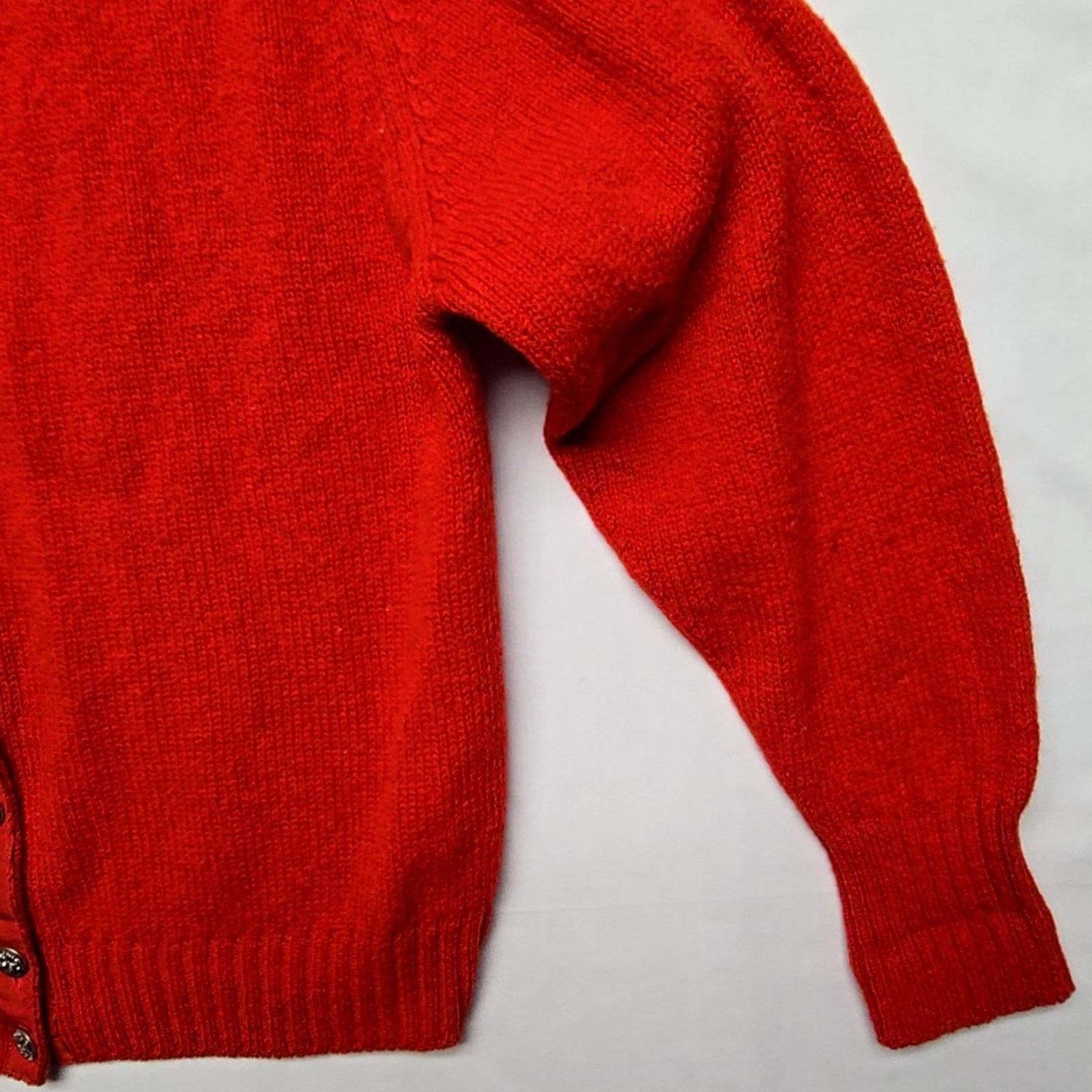 Talbots Vintage Talbots Red Wool Cardigan Button Front Womens M Size M / US 6-8 / IT 42-44 - 7 Thumbnail