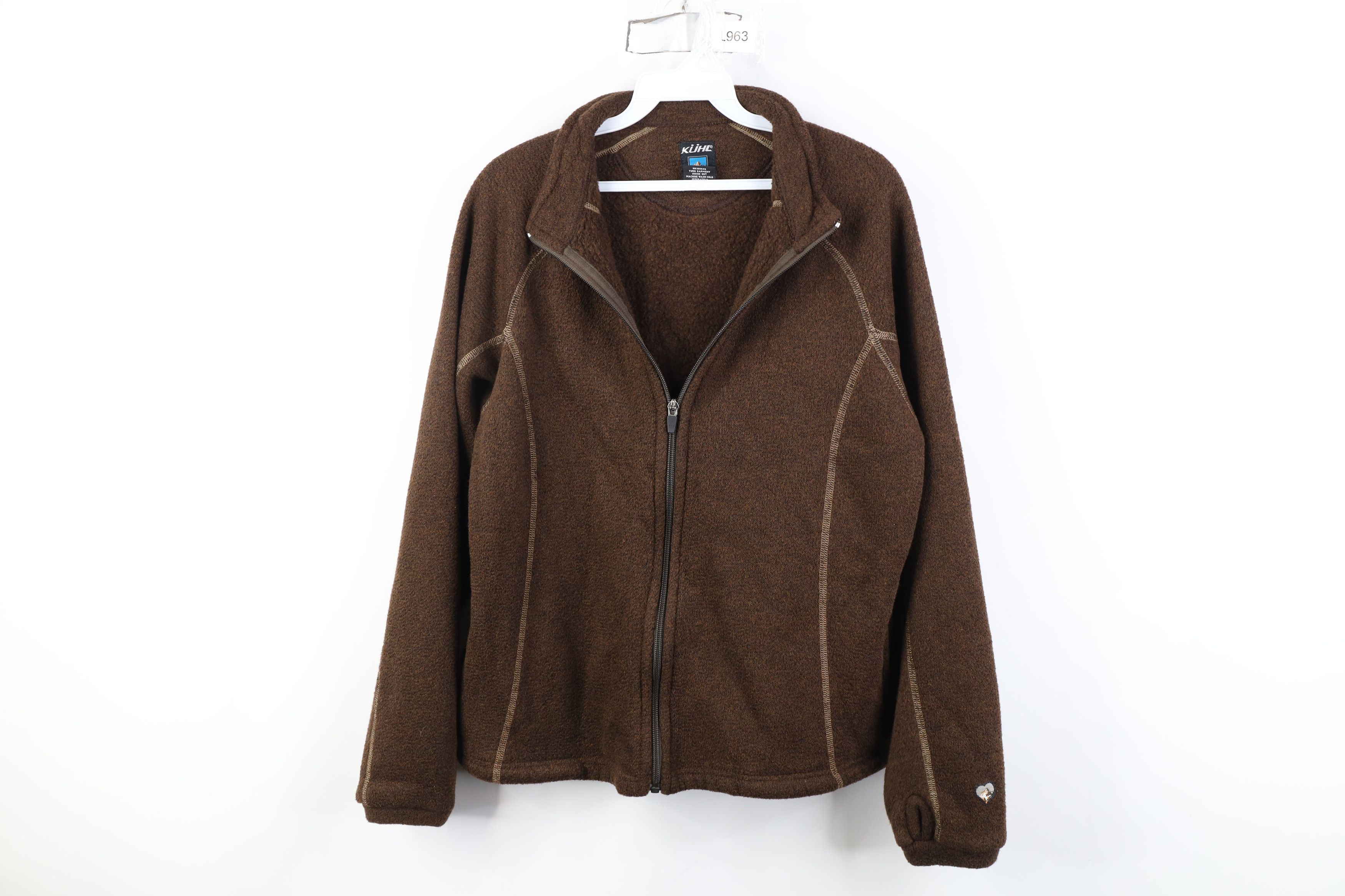 Kuhl Kuhl Mountain Spell Out Alfpaca Fleece Full Zip Jacket Brown Size L / US 10 / IT 46 - 1 Thumbnail