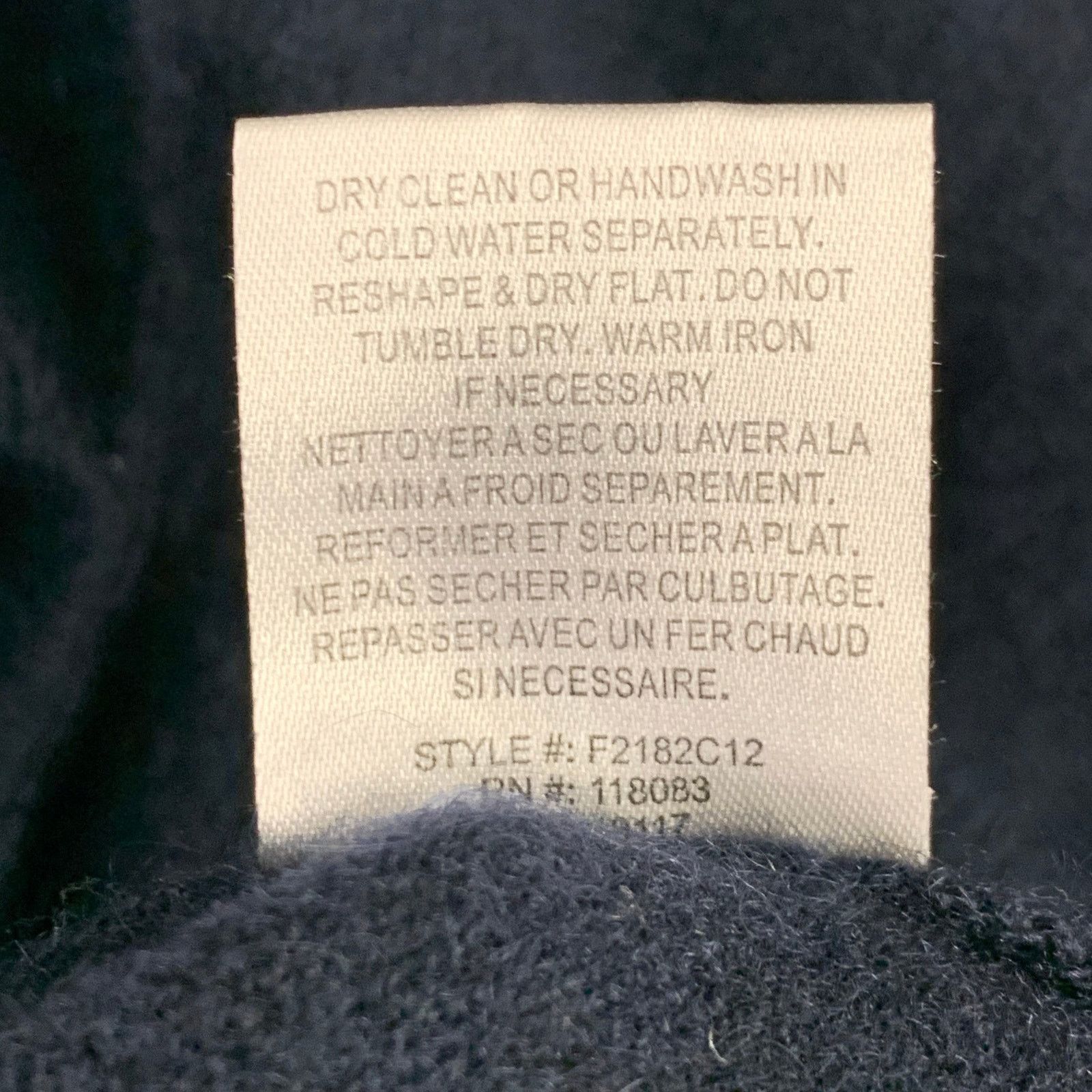 Other MINNIE ROSE Size M Navy Cashmere Fringe Crew Neck Pullover Size M / US 6-8 / IT 42-44 - 6 Thumbnail