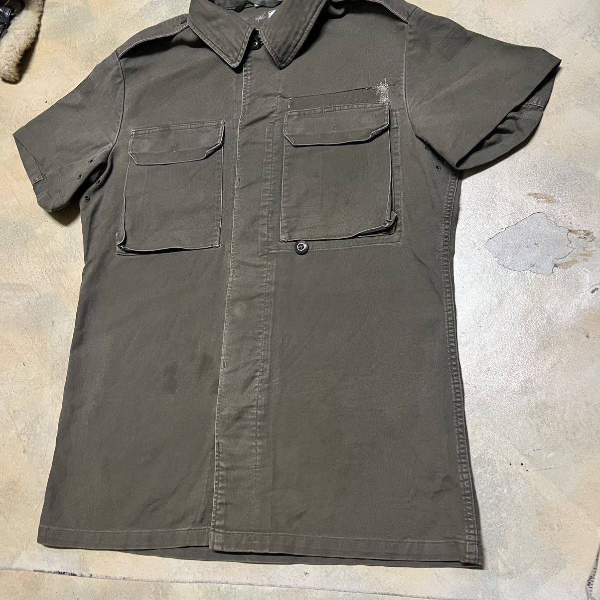 Vintage Vintage Military Army Issue Button Up Shirt Size US L / EU 52-54 / 3 - 2 Thumbnail