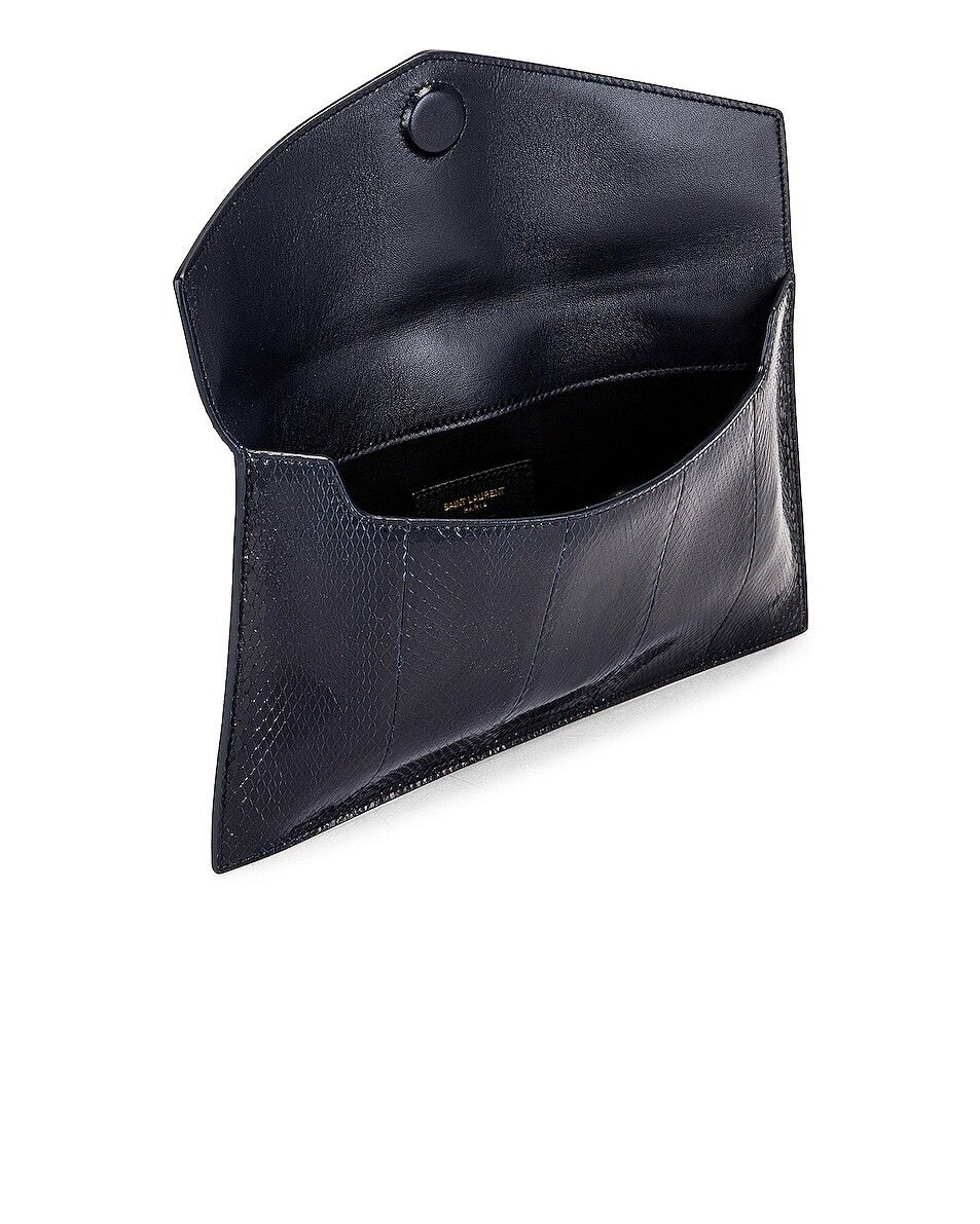 Saint Laurent Paris o1b1hav110125 Size: OS / Uptown Pouch in Dark Marine Size ONE SIZE - 5 Thumbnail