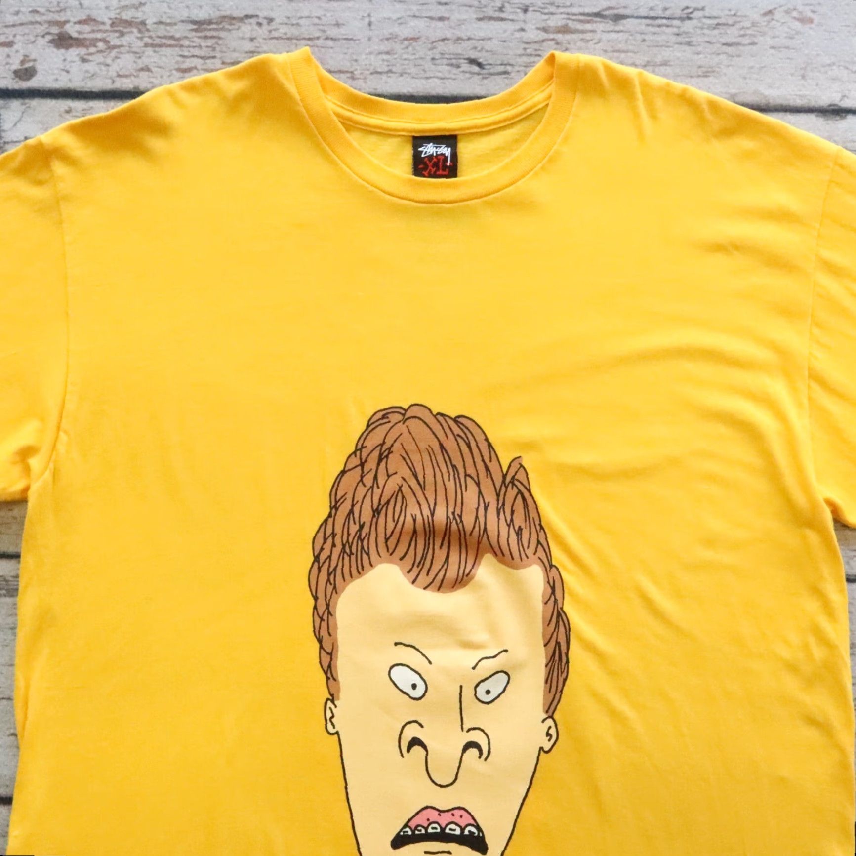 Vintage VINTAGE Stussy Beavis and Butt-Head Tee Shirt XL Yellow Mens SS T-Shirt Size US XL / EU 56 / 4 - 2 Thumbnail