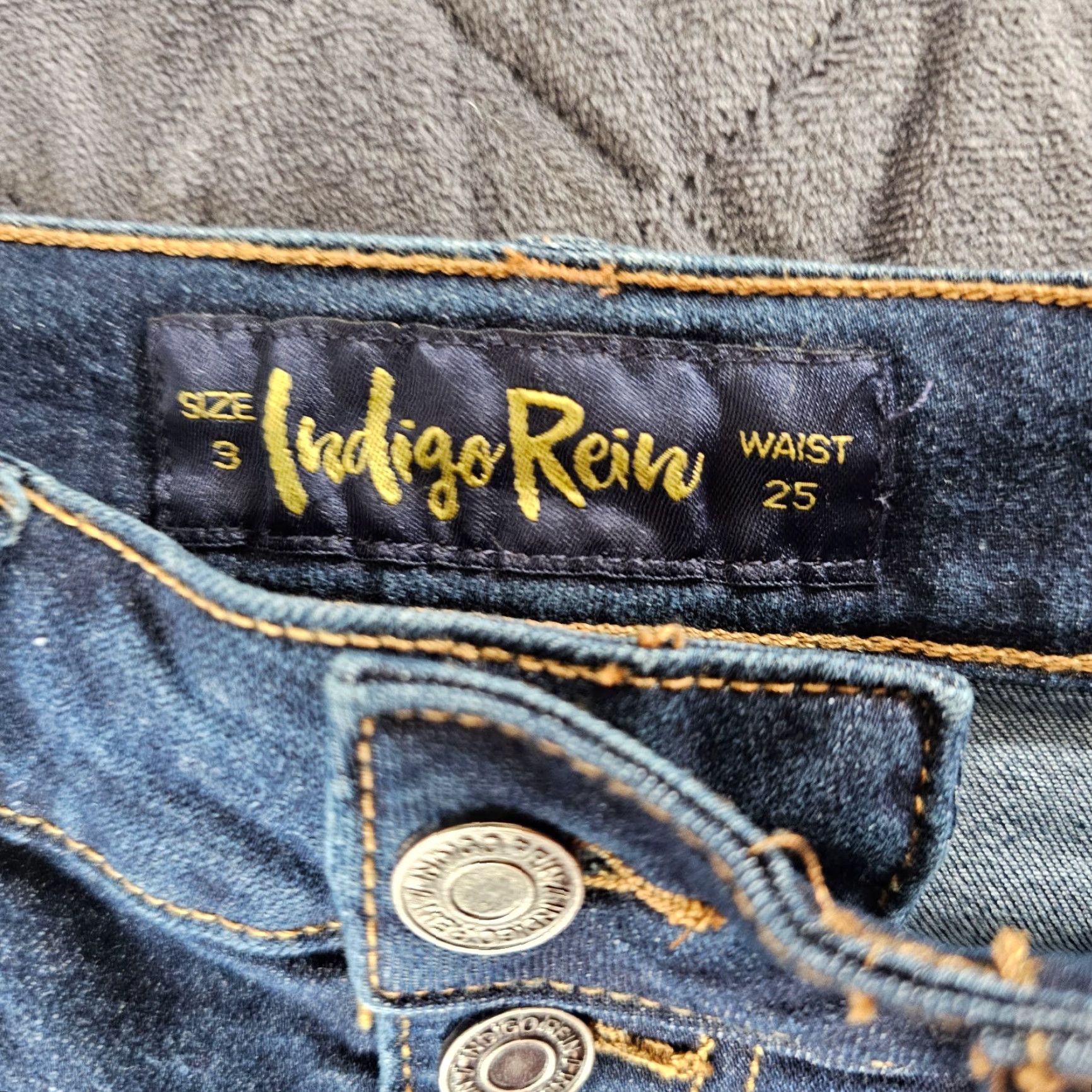 Denime INDIGO REIN Denim Shorts - Super High-Rise, 3, Juniors, Blue, 5-Pocket, Distressed, Button/Zipper, Cotton/Spandex, Casual Wear, Women, Size 3 Size 26" / US 2 / IT 38 - 2 Thumbnail