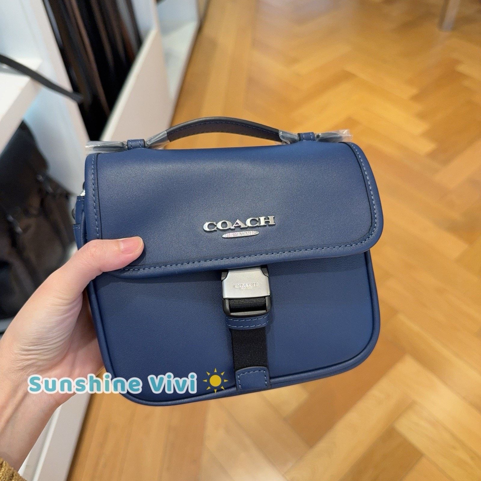 Coach NWT COACH Racer Crossbody Bag CDC83 leather Silver DEEP BLUE Size ONE SIZE - 1 Thumbnail