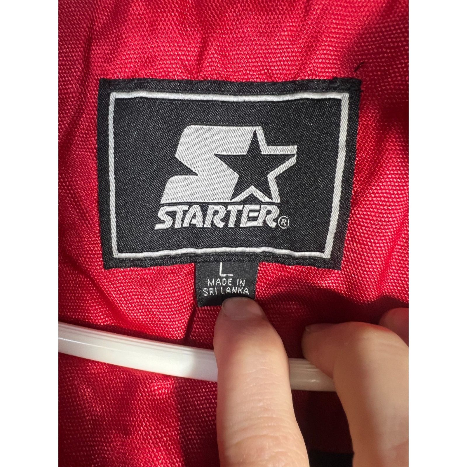 Starter Vintage Starter Men’s LG Red Black Half-Zip Pullover Windbre Size US L / EU 52-54 / 3 - 4 Thumbnail