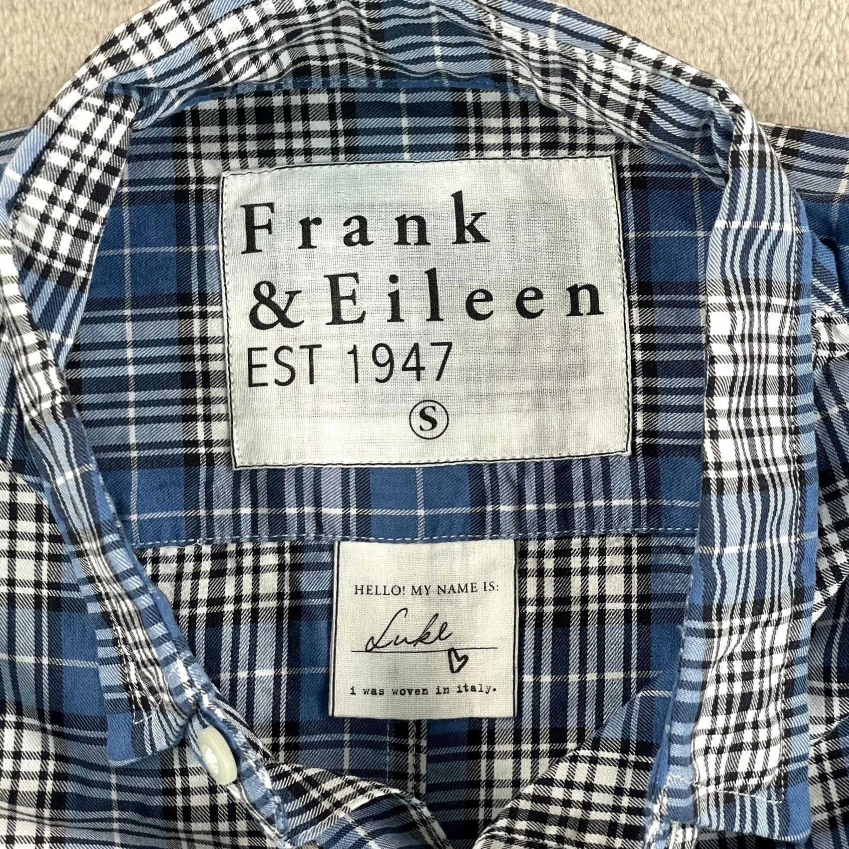 Frank & Eileen FRANK & EILEEN Luke Shirt Men Small Blue Plaid Cotton Long Sleeve Button-Up Casual Workwear Vintage Freeform? Size US S / EU 44-46 / 1 - 2 Thumbnail