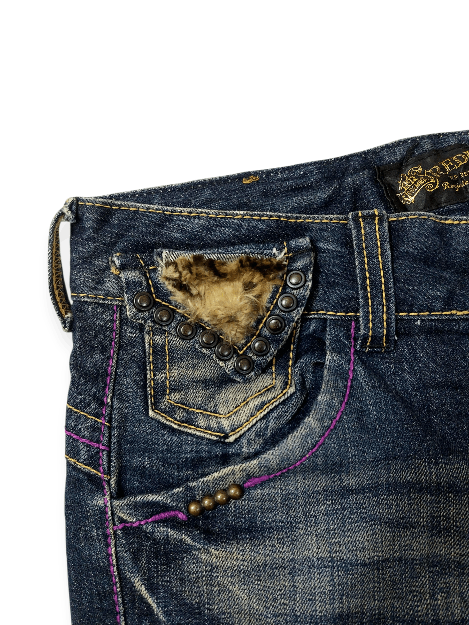 Edition Japan 🔥Red Pepper Jeans Flare Studded Fax Fur JAPAN Market Size 30" / US 8 / IT 44 - 7 Thumbnail