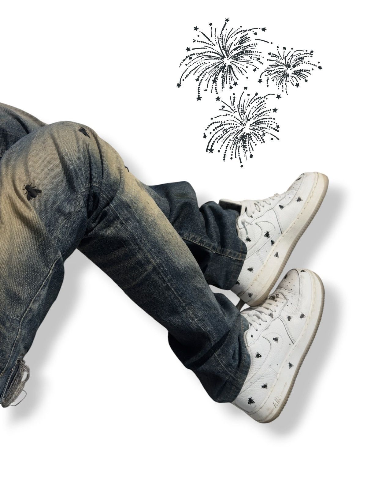 Undercover Undercover AW06 “Guru Guru” Bug Denim Size US 29 - 8 Thumbnail