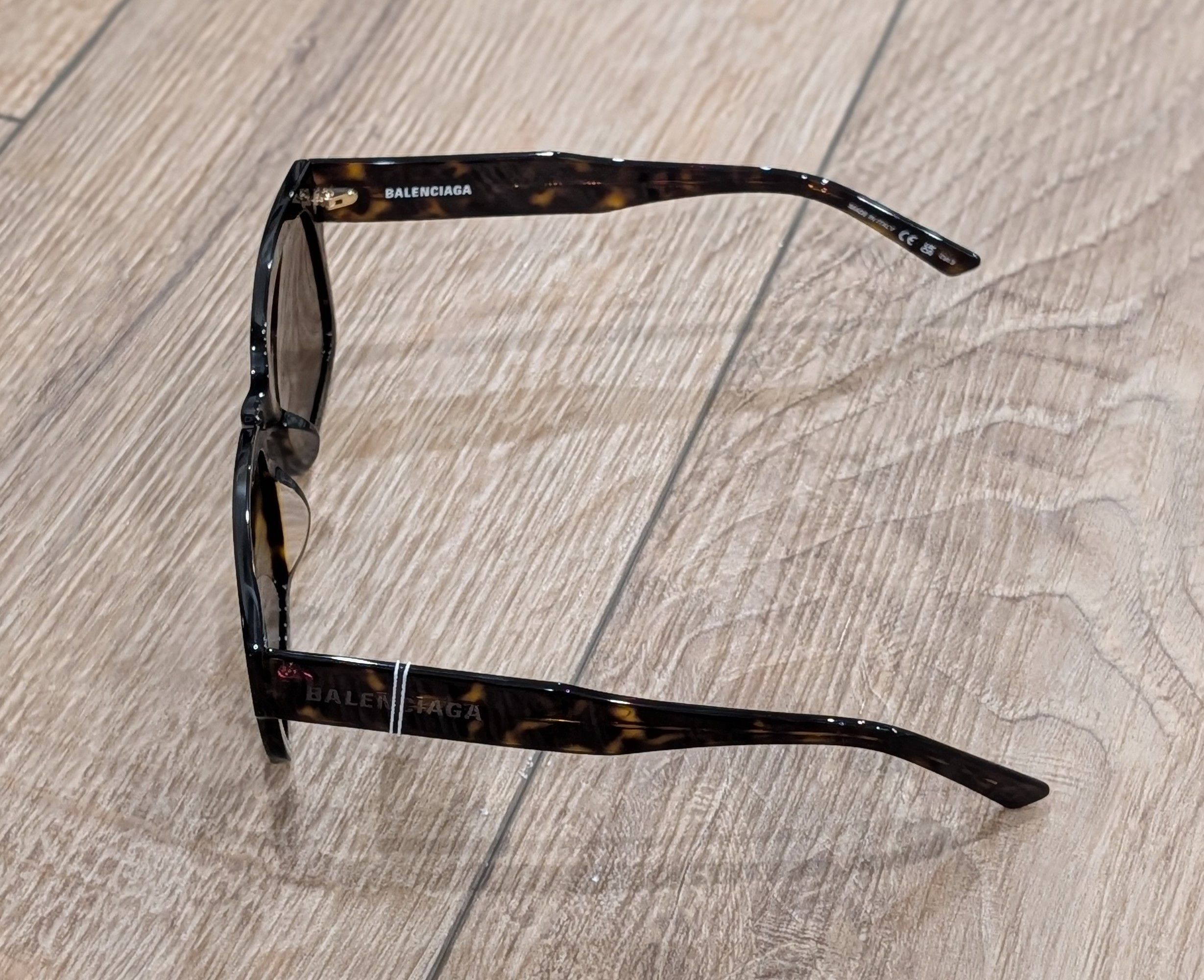 Balenciaga BALENCIAGA 55mm Rectangle Sunglasses Havana Brown Size ONE SIZE - 3 Thumbnail
