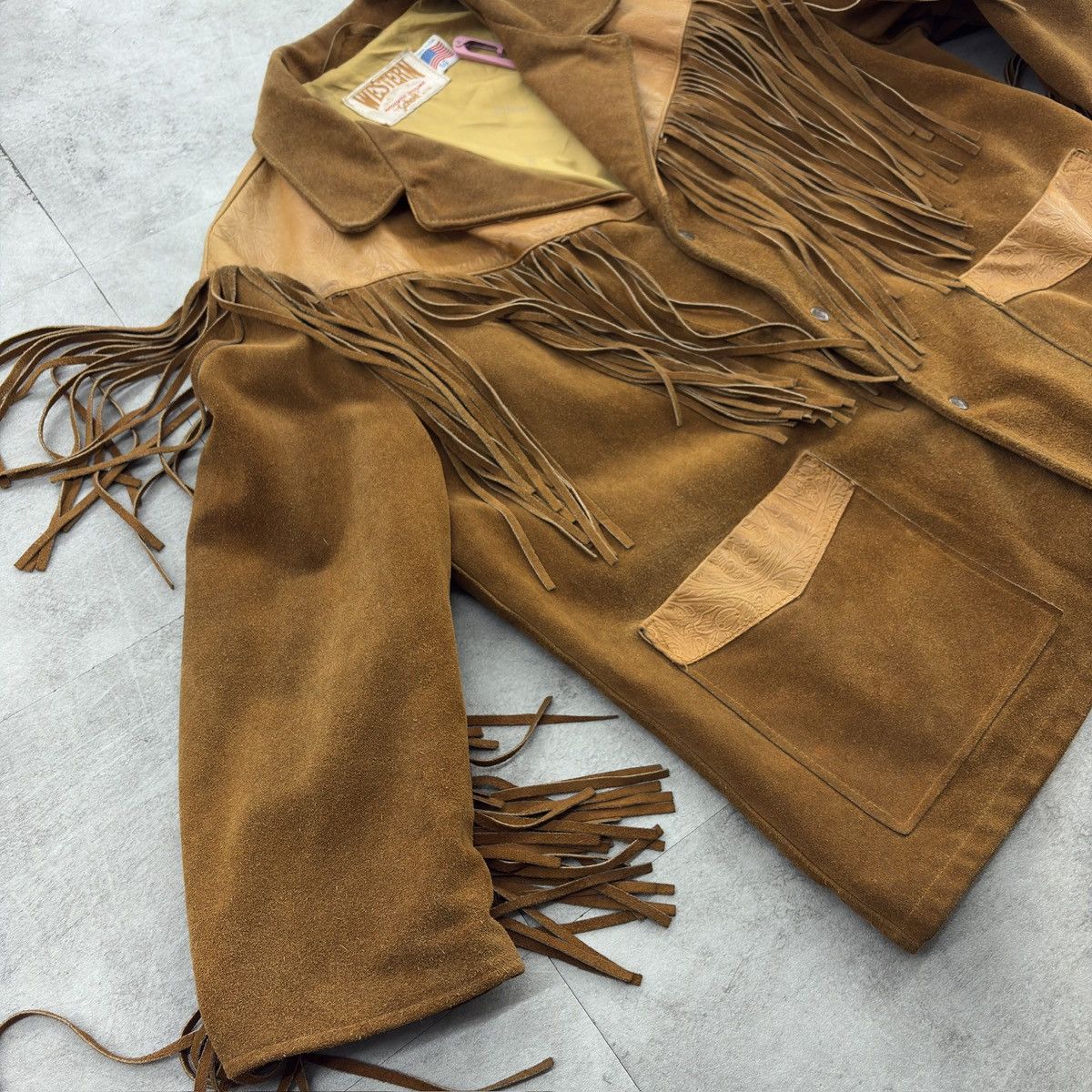 Schott Schott Western Suede Fringe Jacket Made in USA Size US XL / EU 56 / 4 - 5 Thumbnail